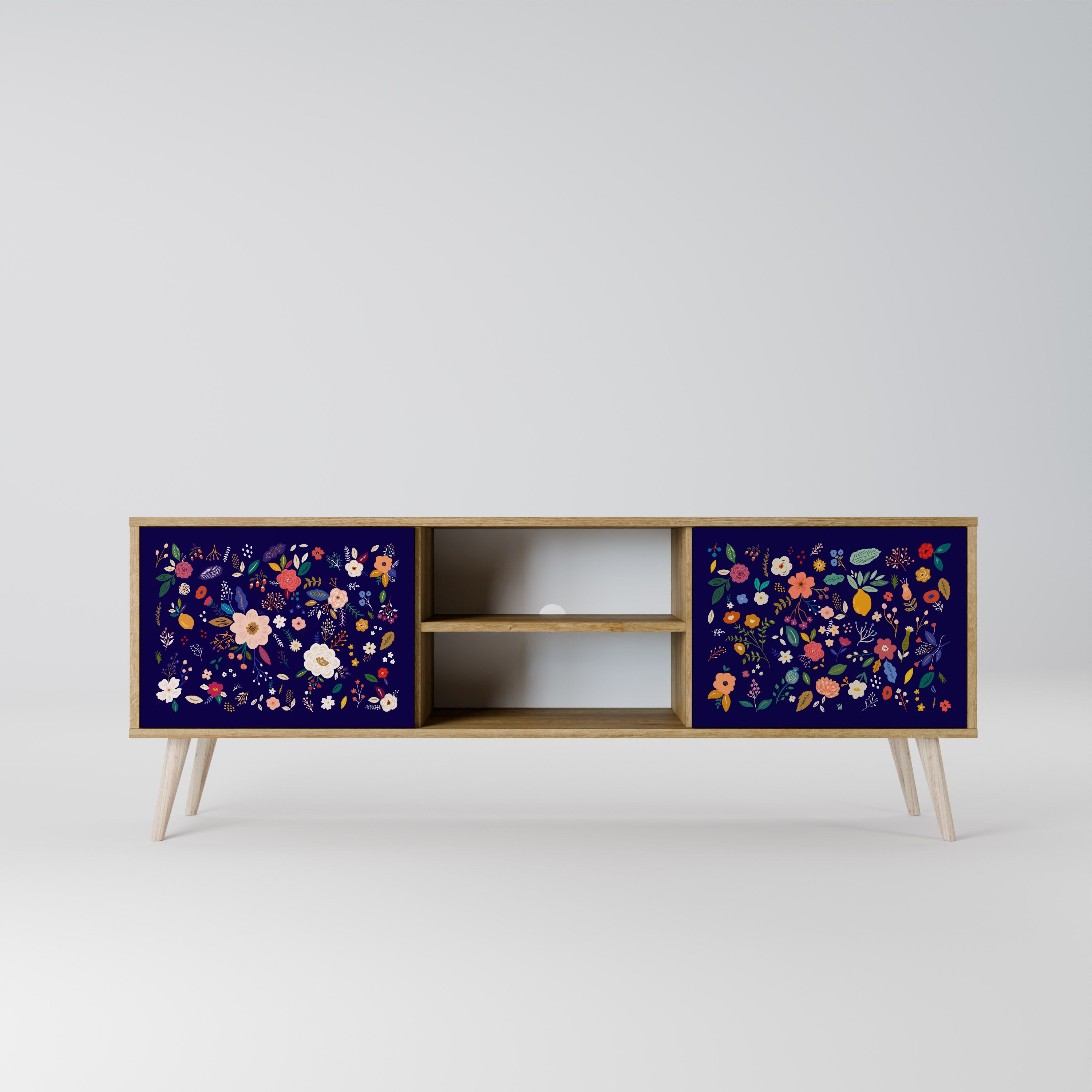 FLORAL COMBINATION 2-Door TV Cabinet