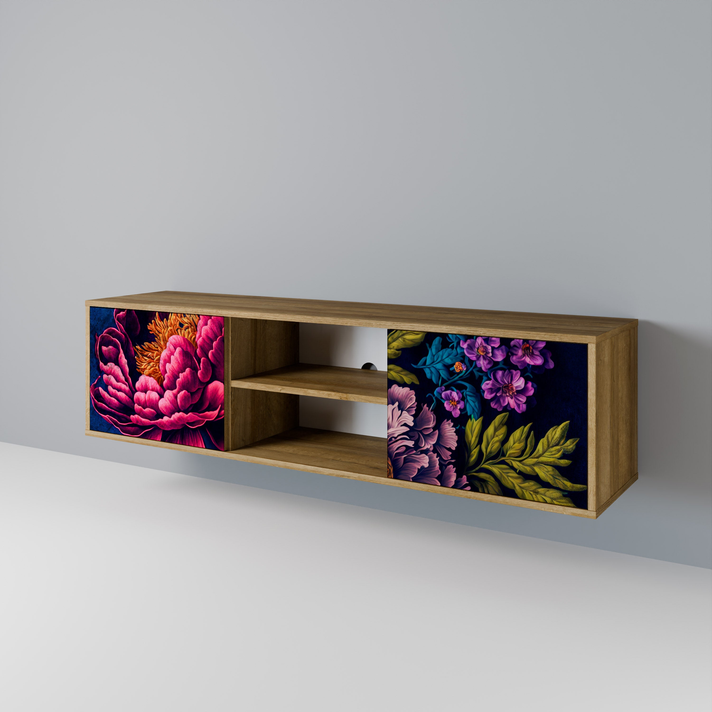 BLOOMING ELEGANCE 2-Door TV Cabinet