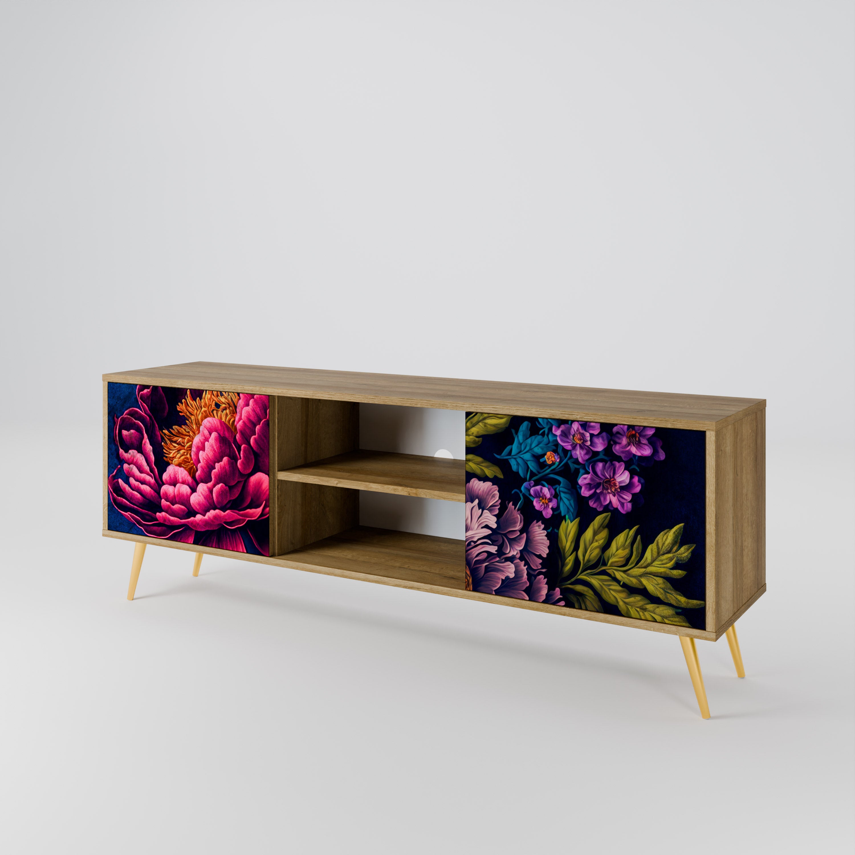 BLOOMING ELEGANCE 2-Door TV Cabinet