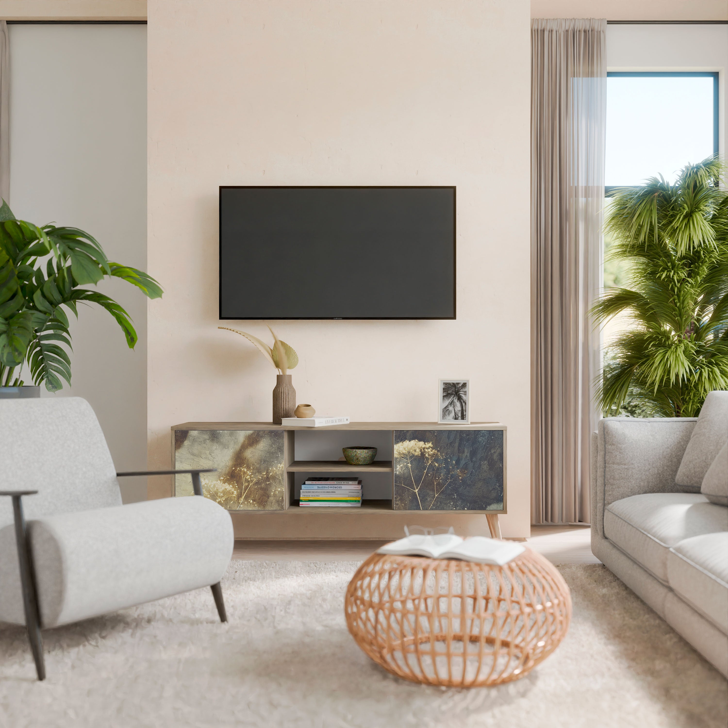 GENTLE POWER 2-Door TV Cabinet