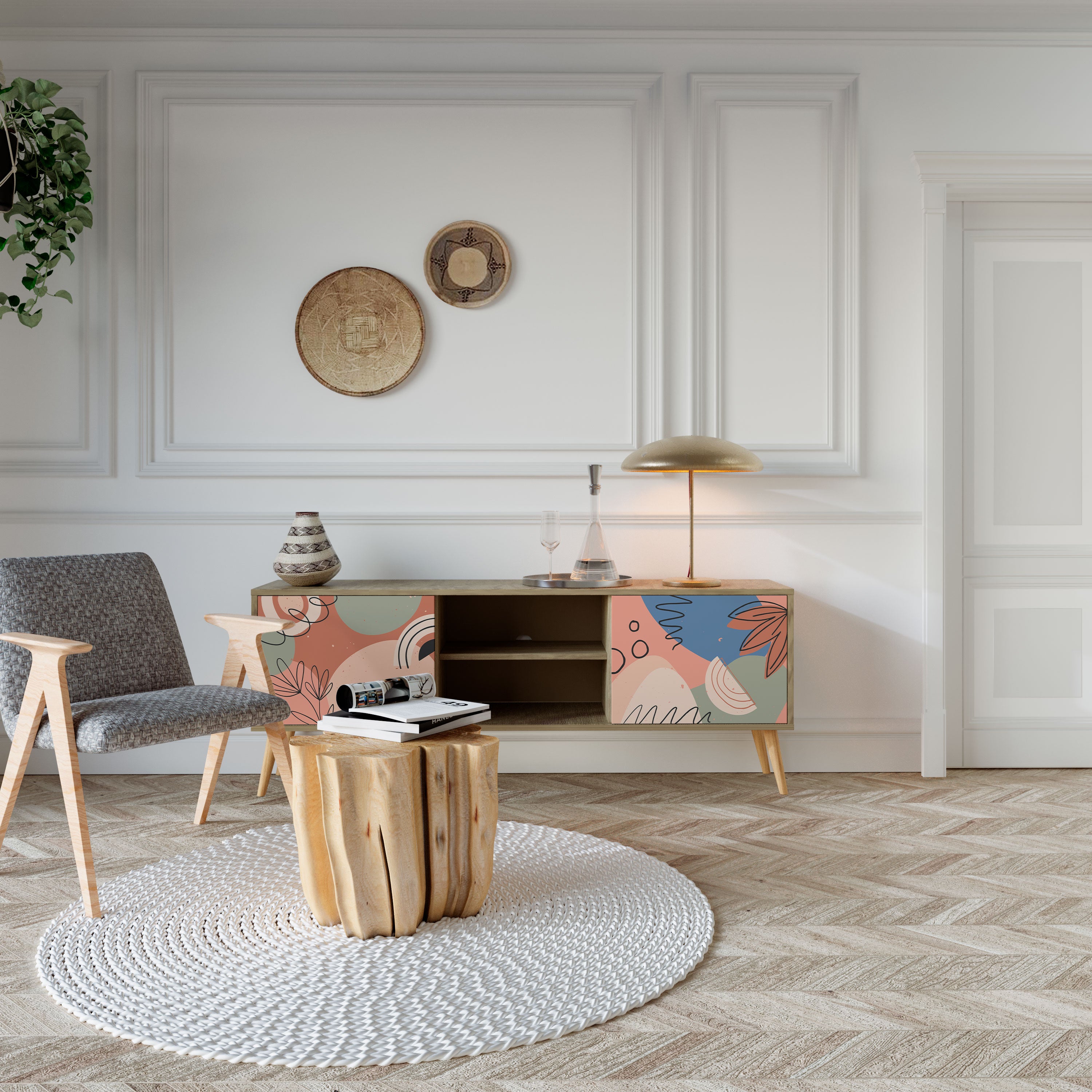 PASTEL DESTINY 2-Door TV Cabinet