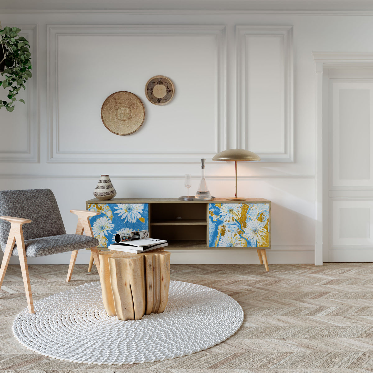 DAISY LUXE Dvoudveřový TV stolek
