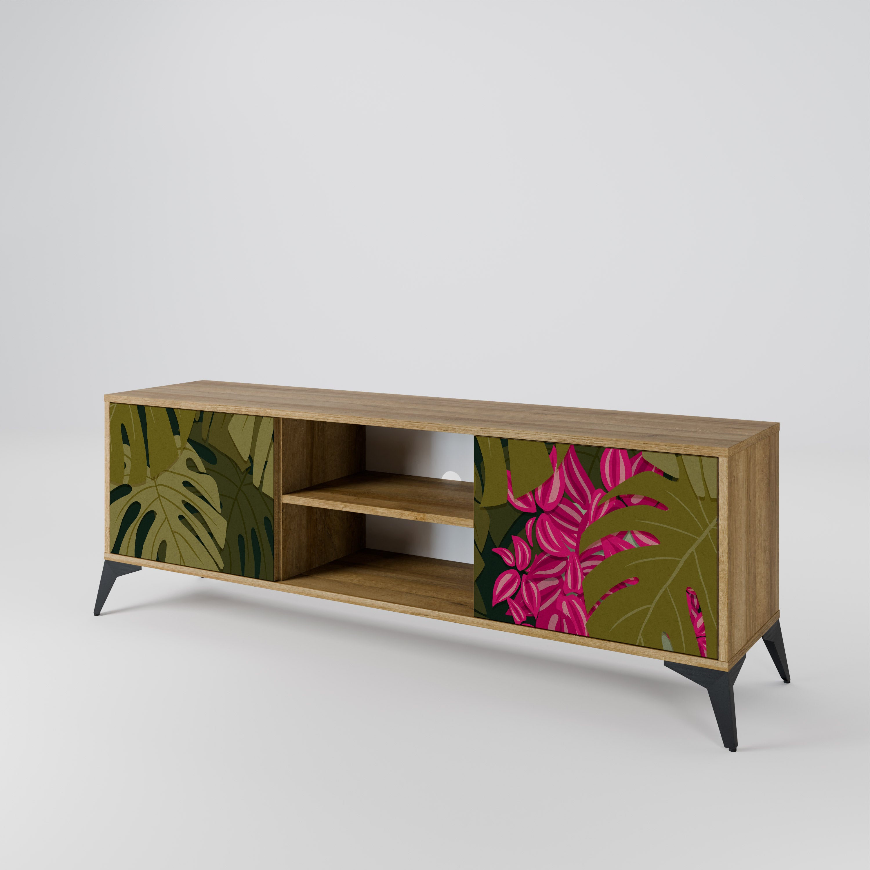 TROPICAL BEAUTY 2-Door TV Cabinet