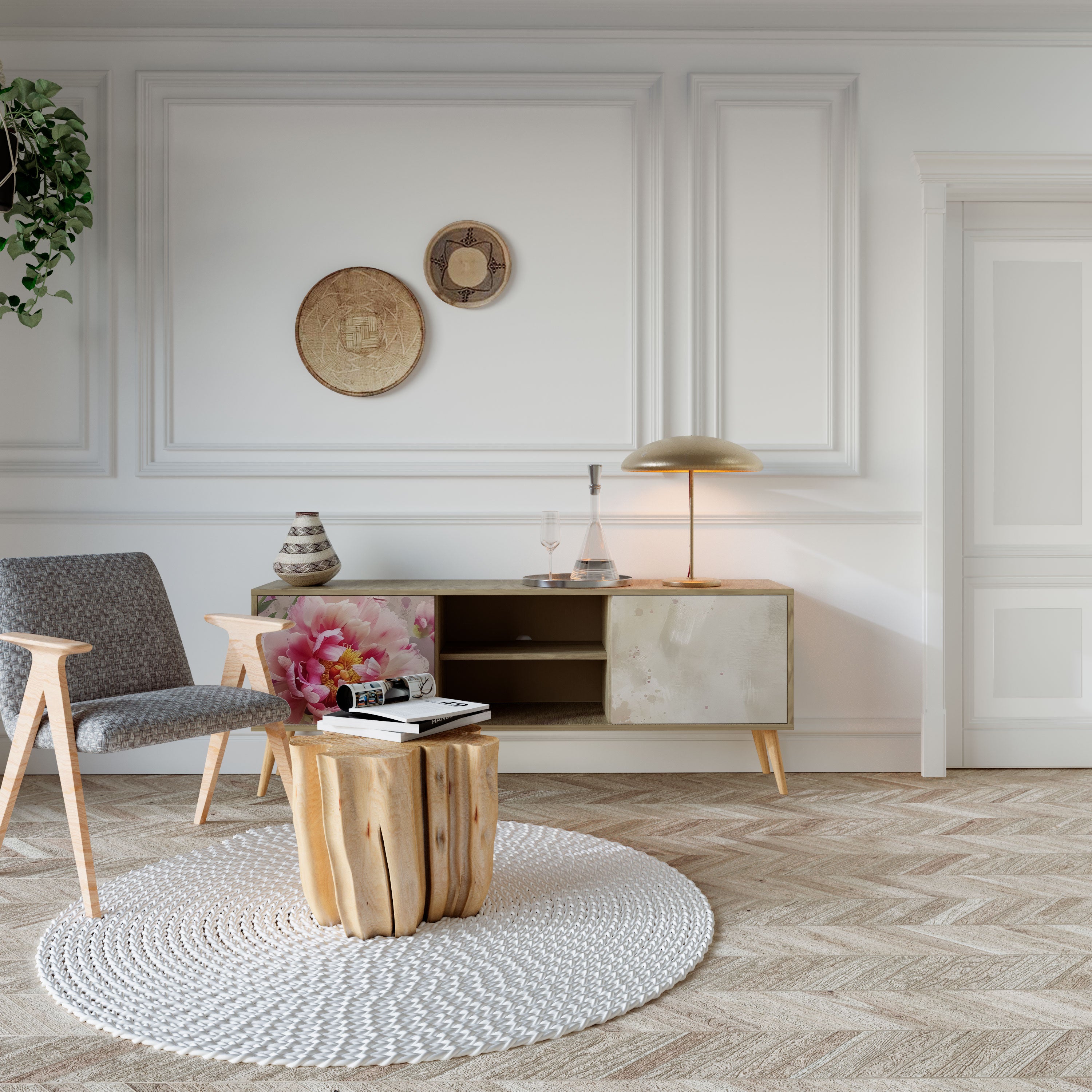 PEONY WHISPER 2-Door TV Cabinet