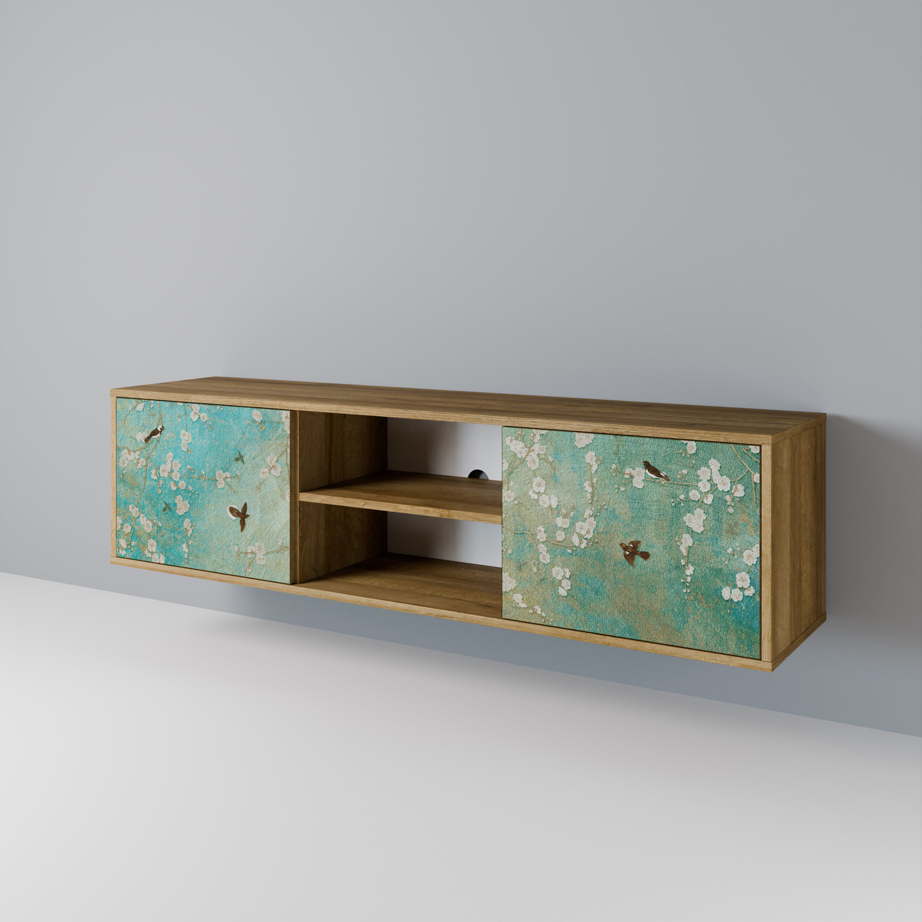 BLOOMING CHARM 2-Door TV Cabinet