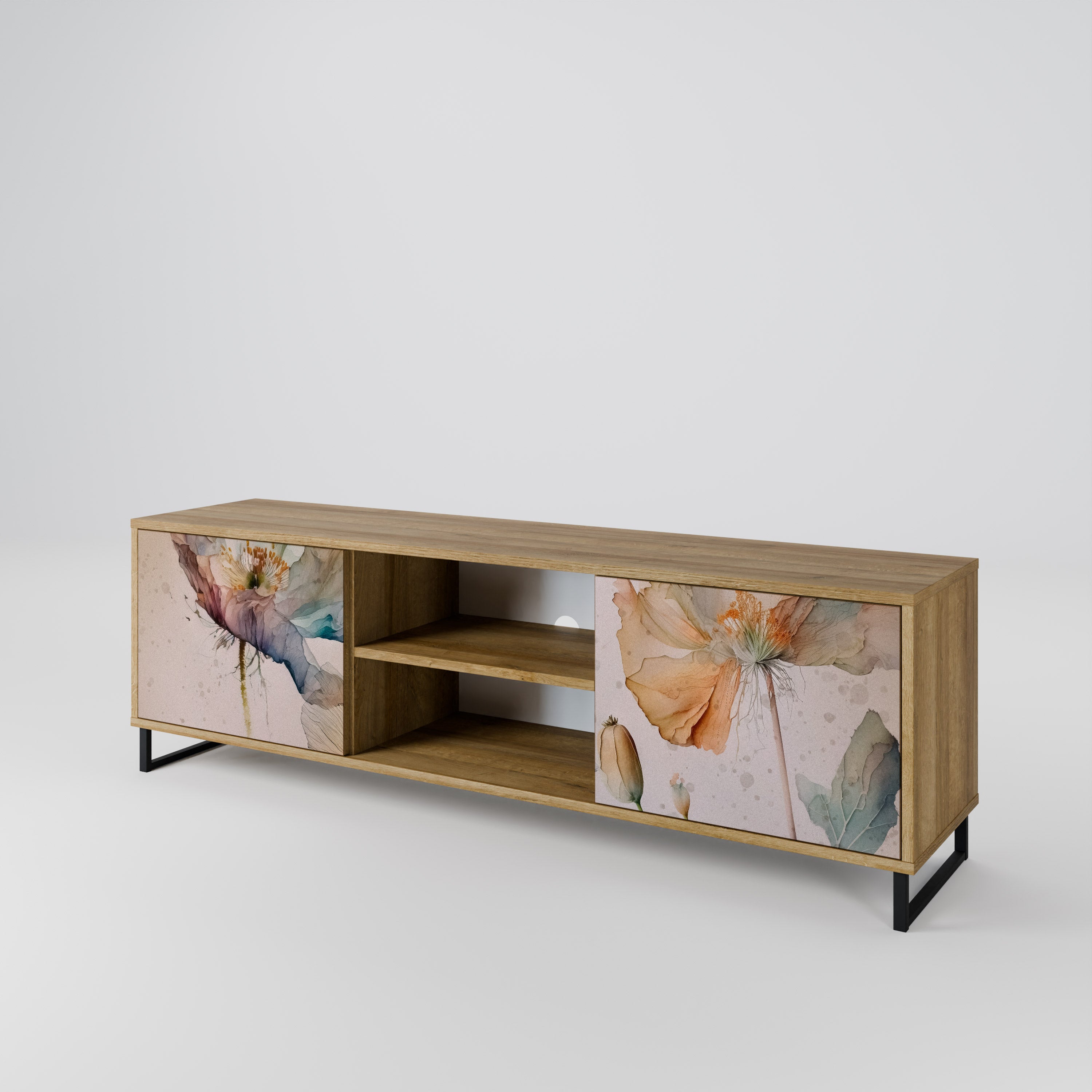 SOFTEN POPPY 2-Door TV Cabinet