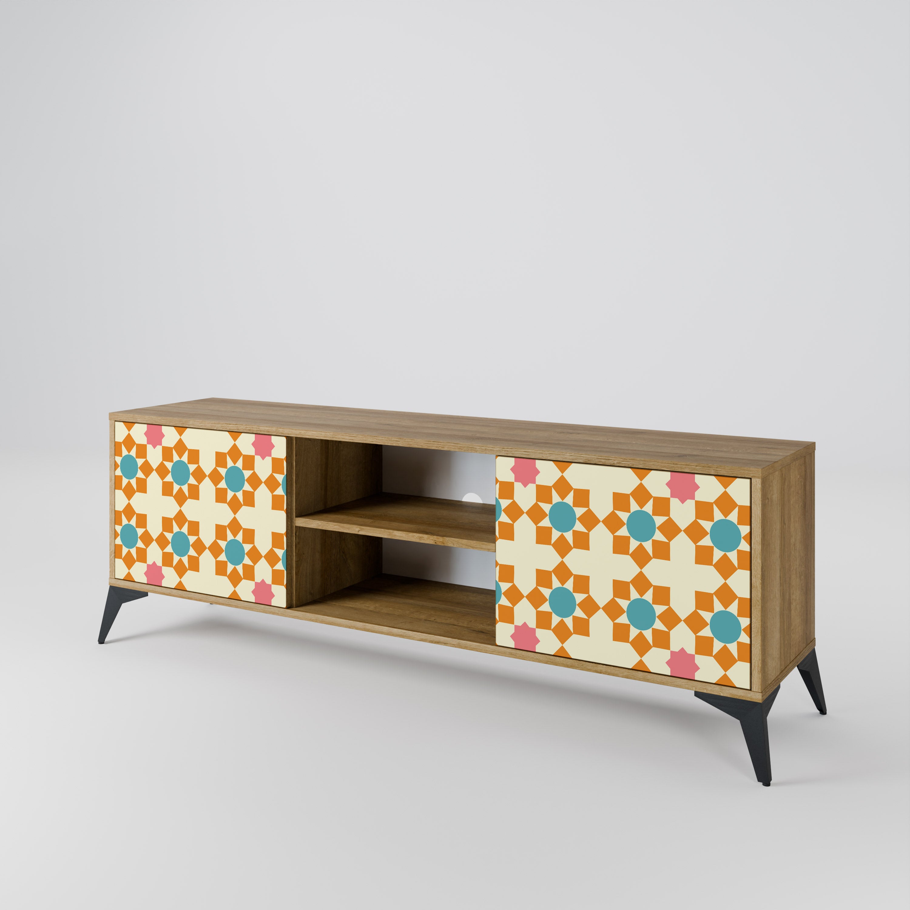 FLORAL DECOR 2-Door TV Cabinet