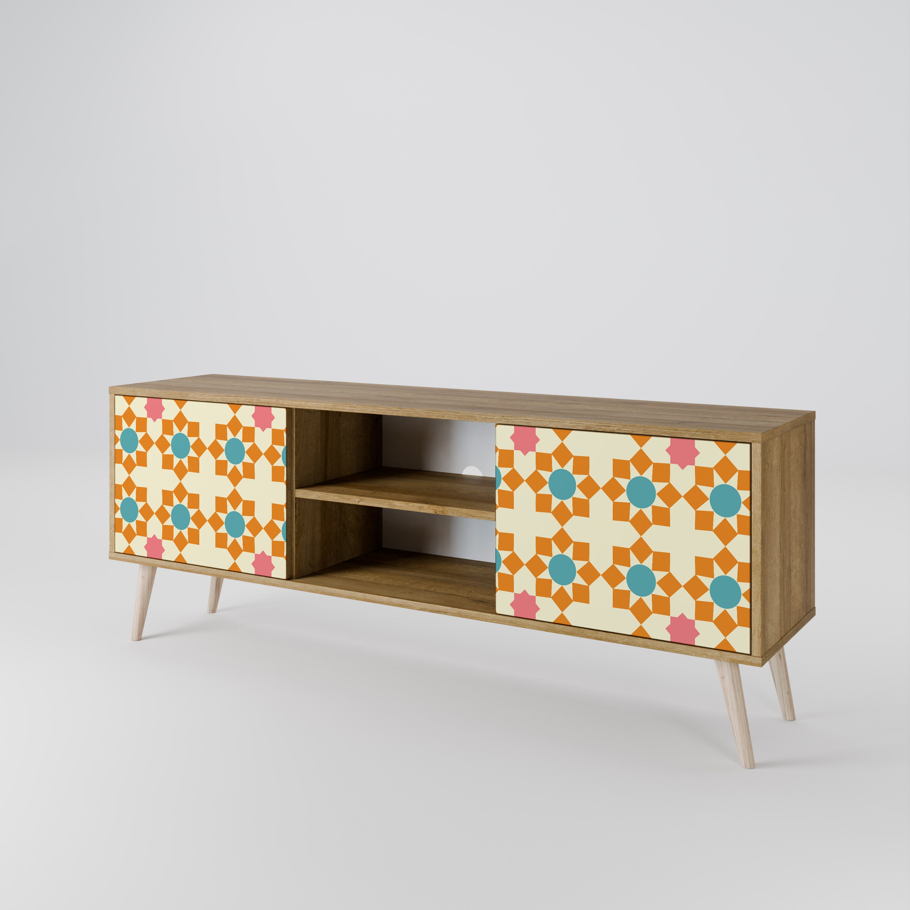 FLORAL DECOR 2-Door TV Cabinet