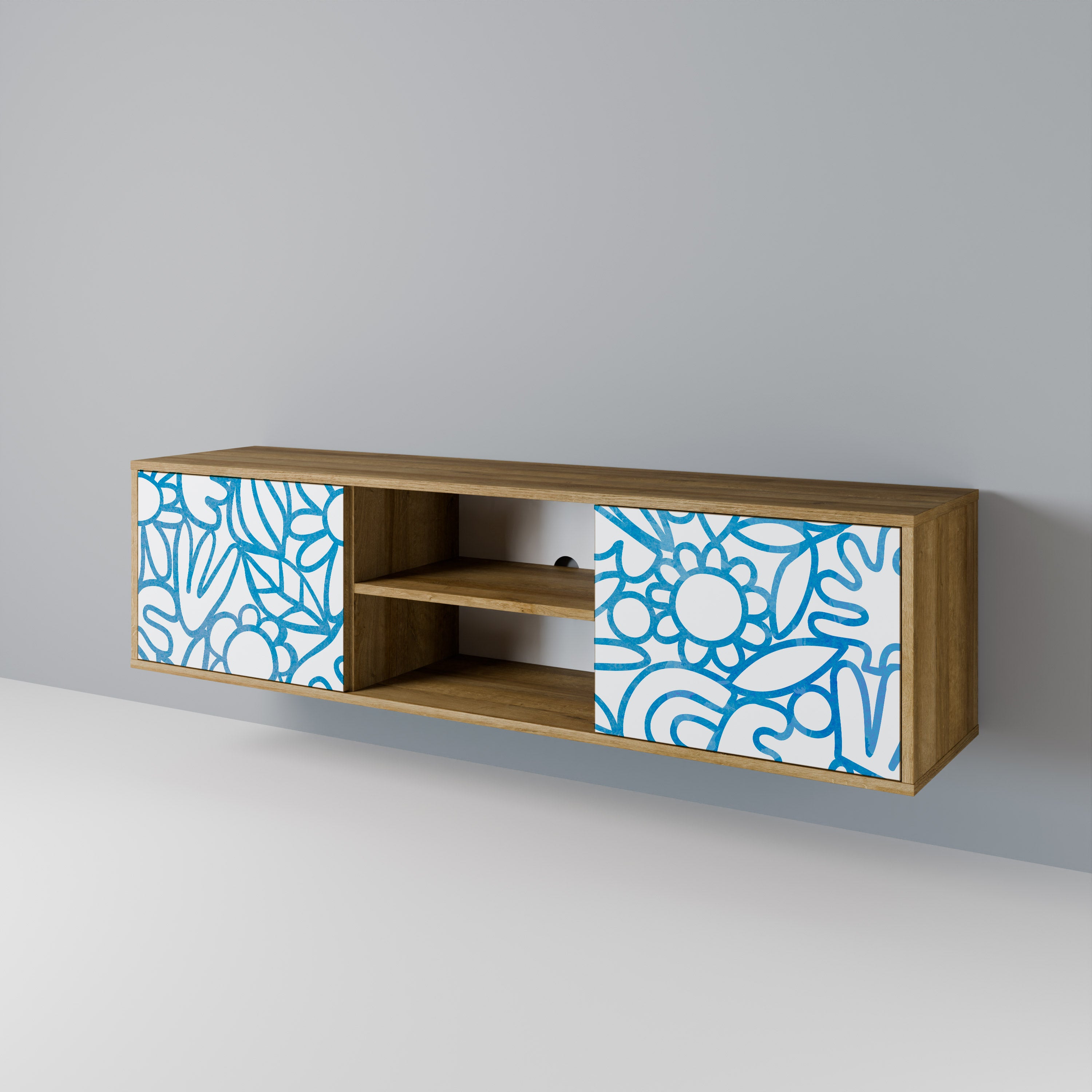 BLOOMY MORNING 2-Door TV Cabinet
