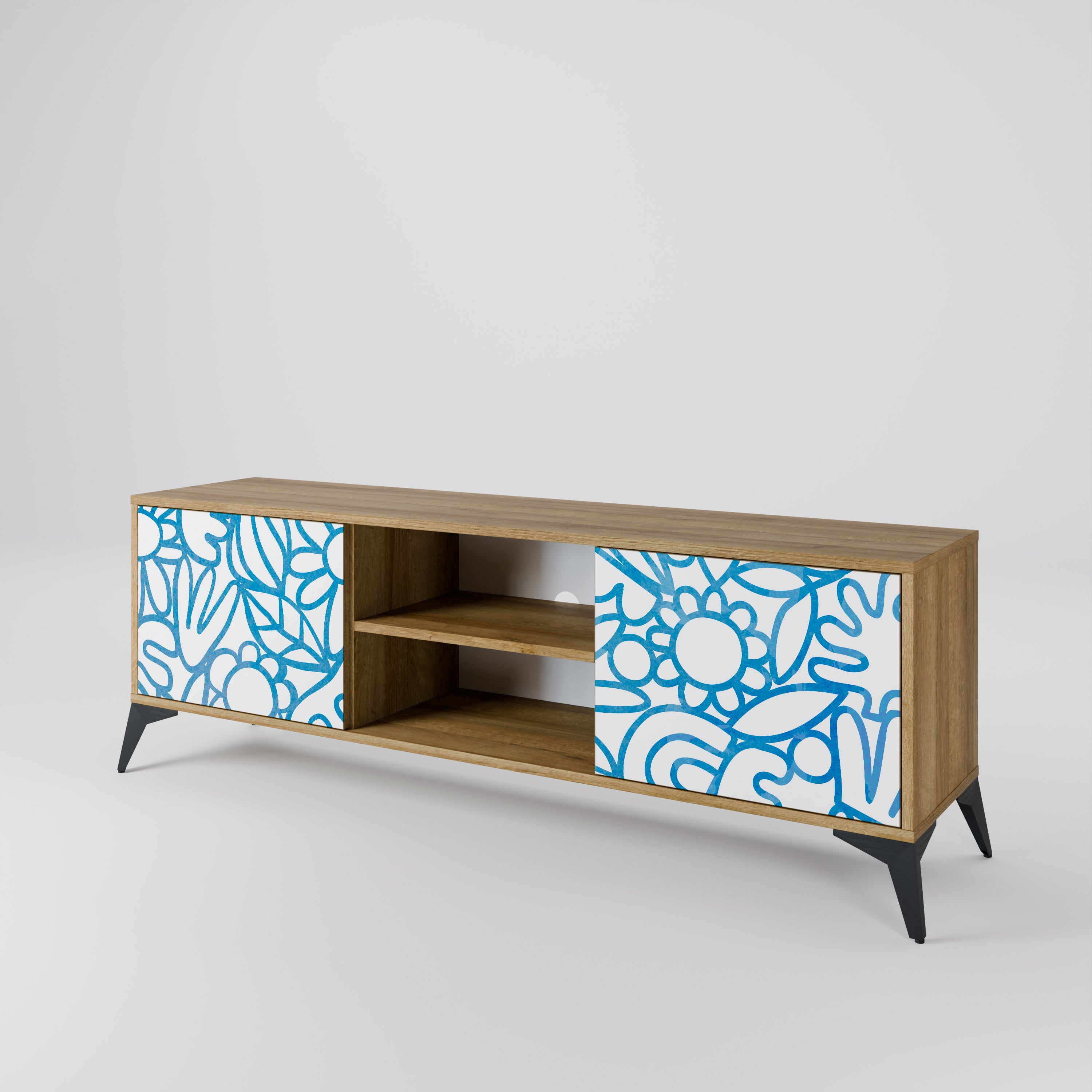 BLOOMY MORNING 2-Door TV Cabinet
