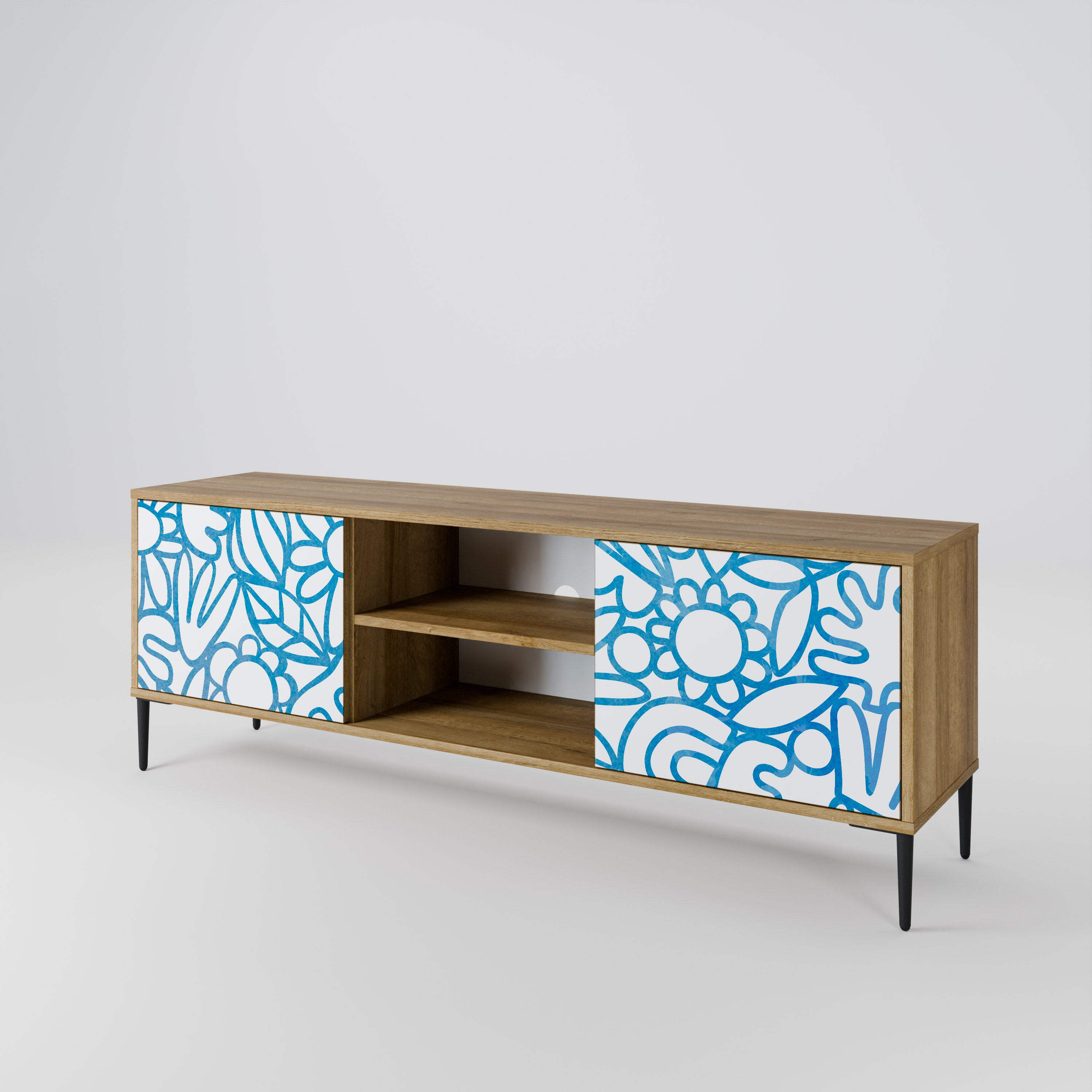 BLOOMY MORNING 2-Door TV Cabinet