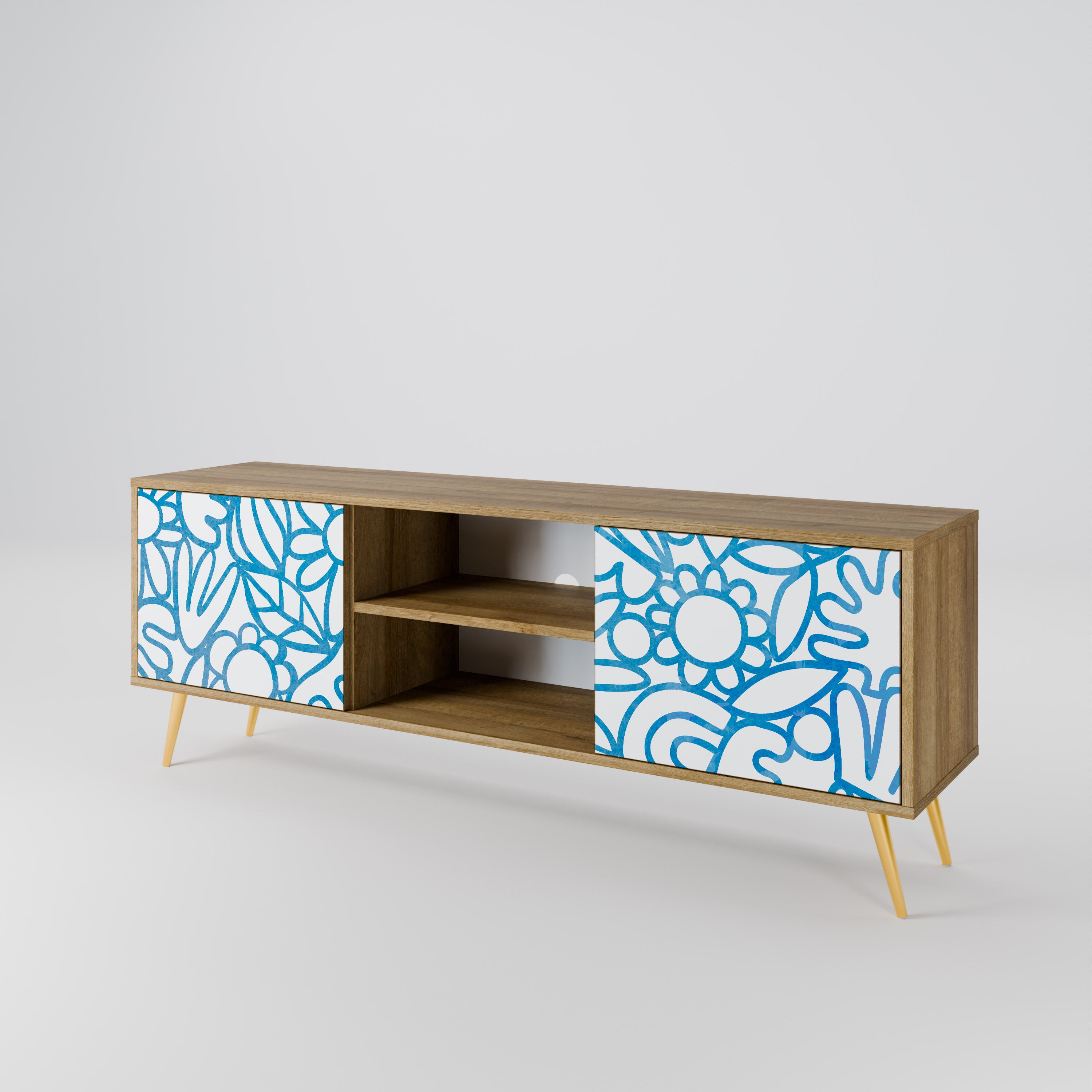 BLOOMY MORNING 2-Door TV Cabinet