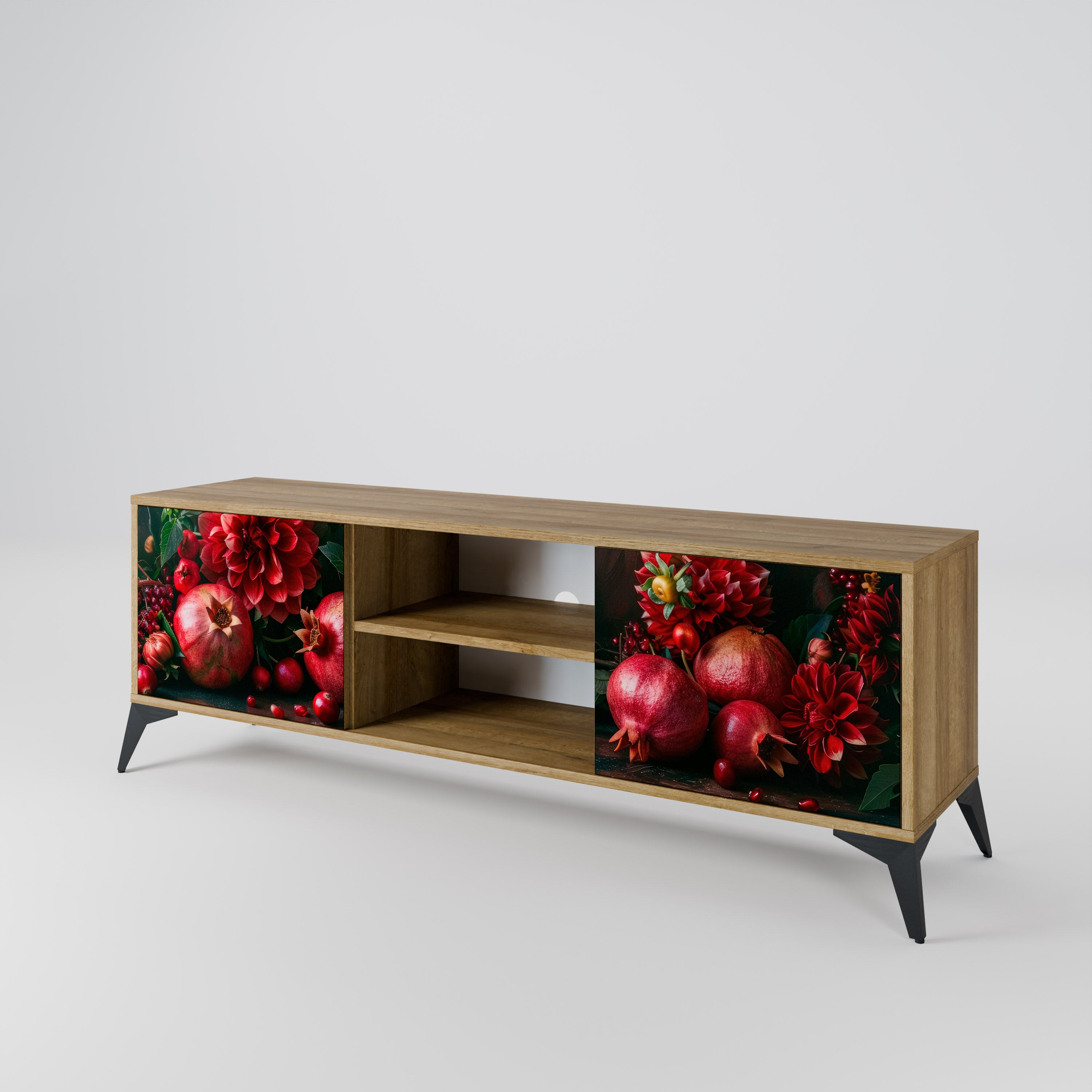 DAHLIAS AND POMEGRANATES 2-Door TV Cabinet