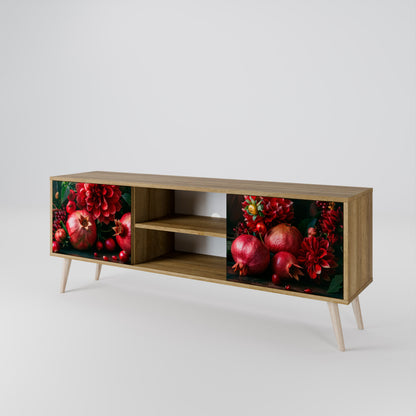 DAHLIAS AND POMEGRANATES Dvoudveřový TV stolek