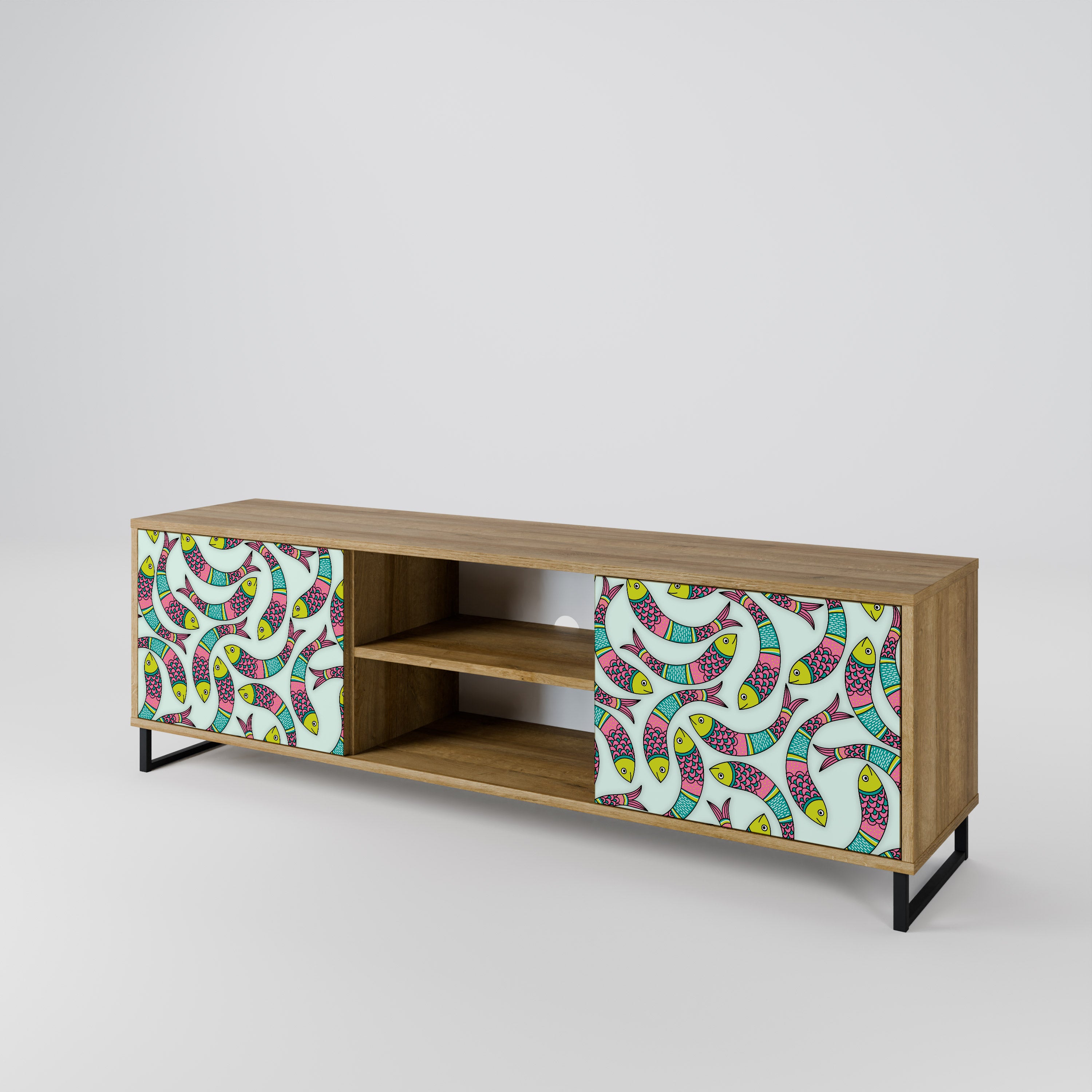 INDIAN FISH 2-Door TV Cabinet