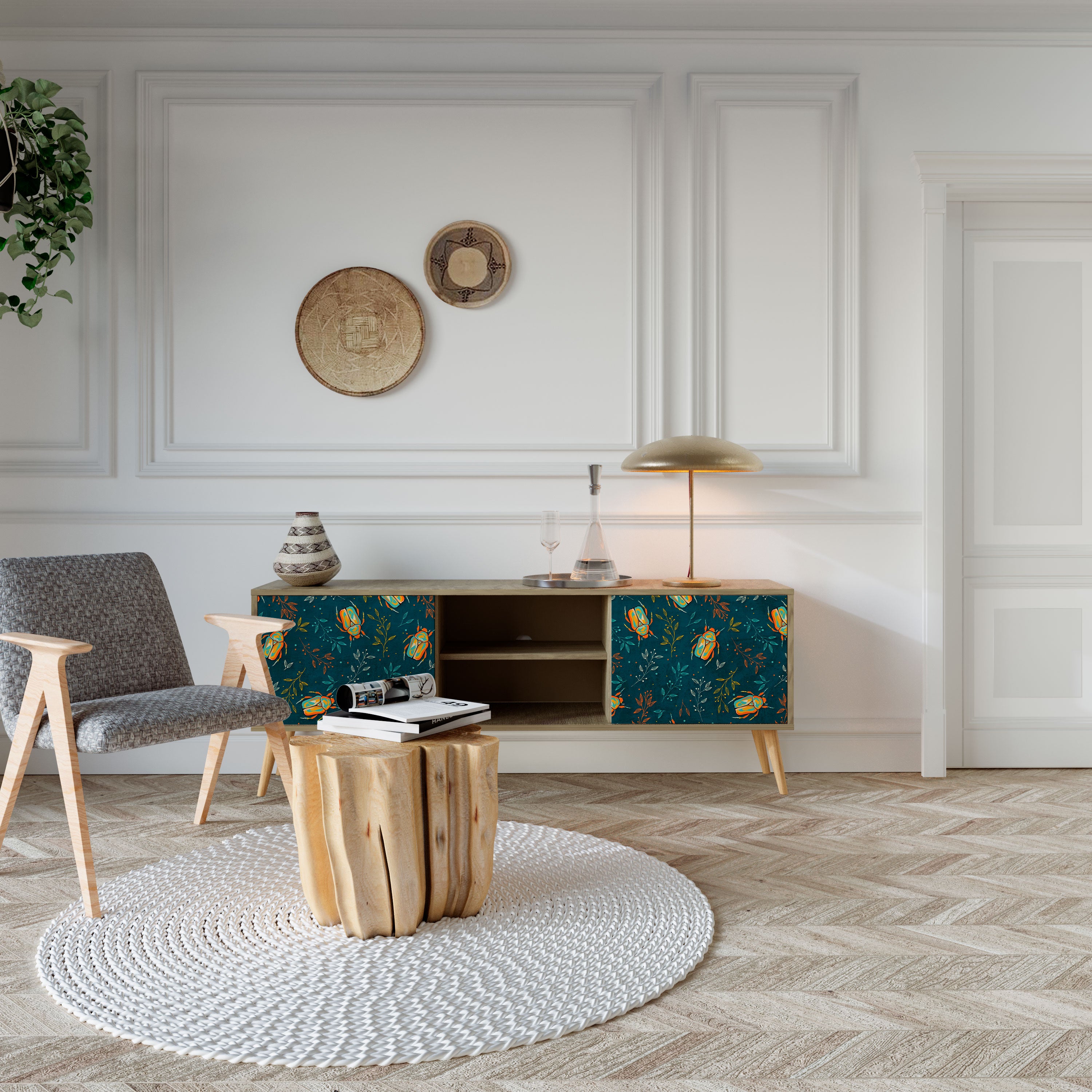 AUTUMN INSECTS 2-Door TV Cabinet