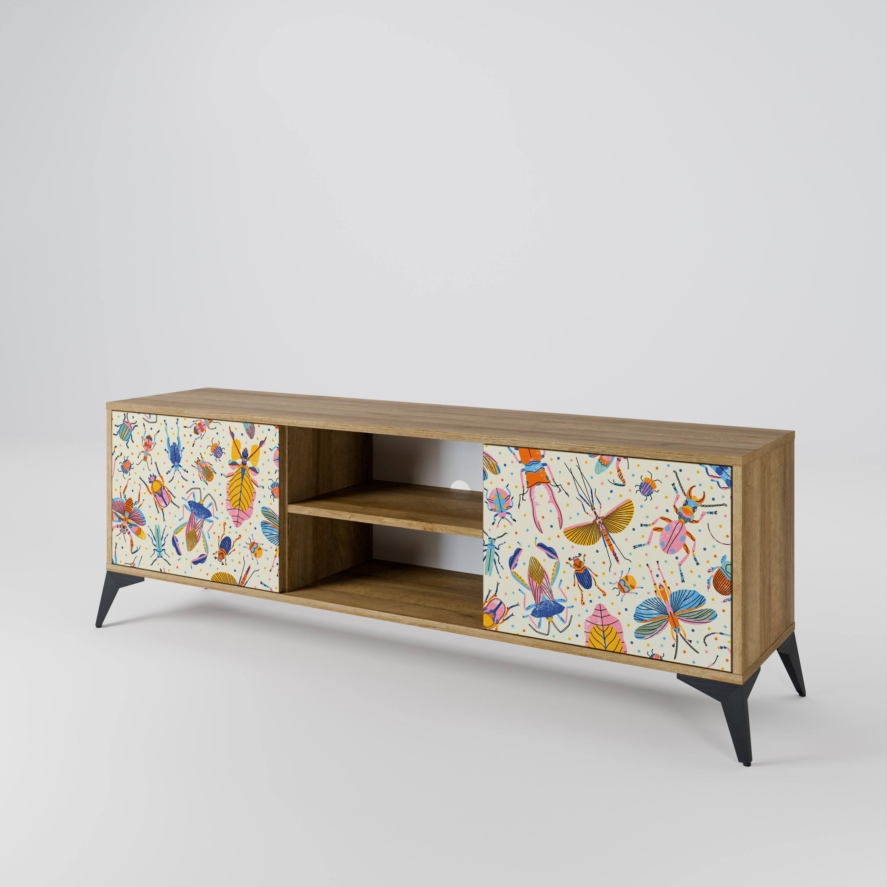 COLORFUL INSECTS 2-Door TV Cabinet