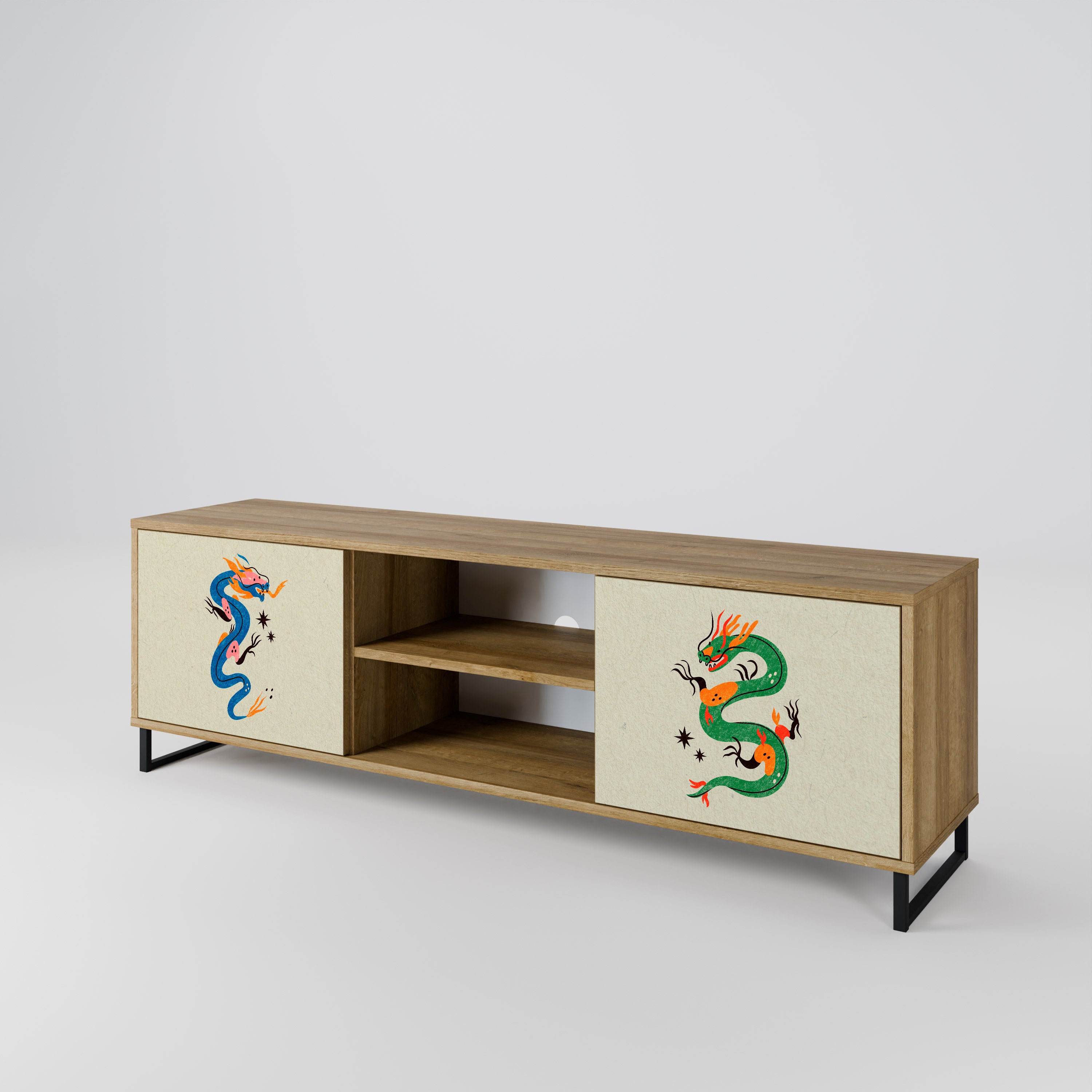 MYTHOLOGICAL CREATURES 2-Door TV Cabinet