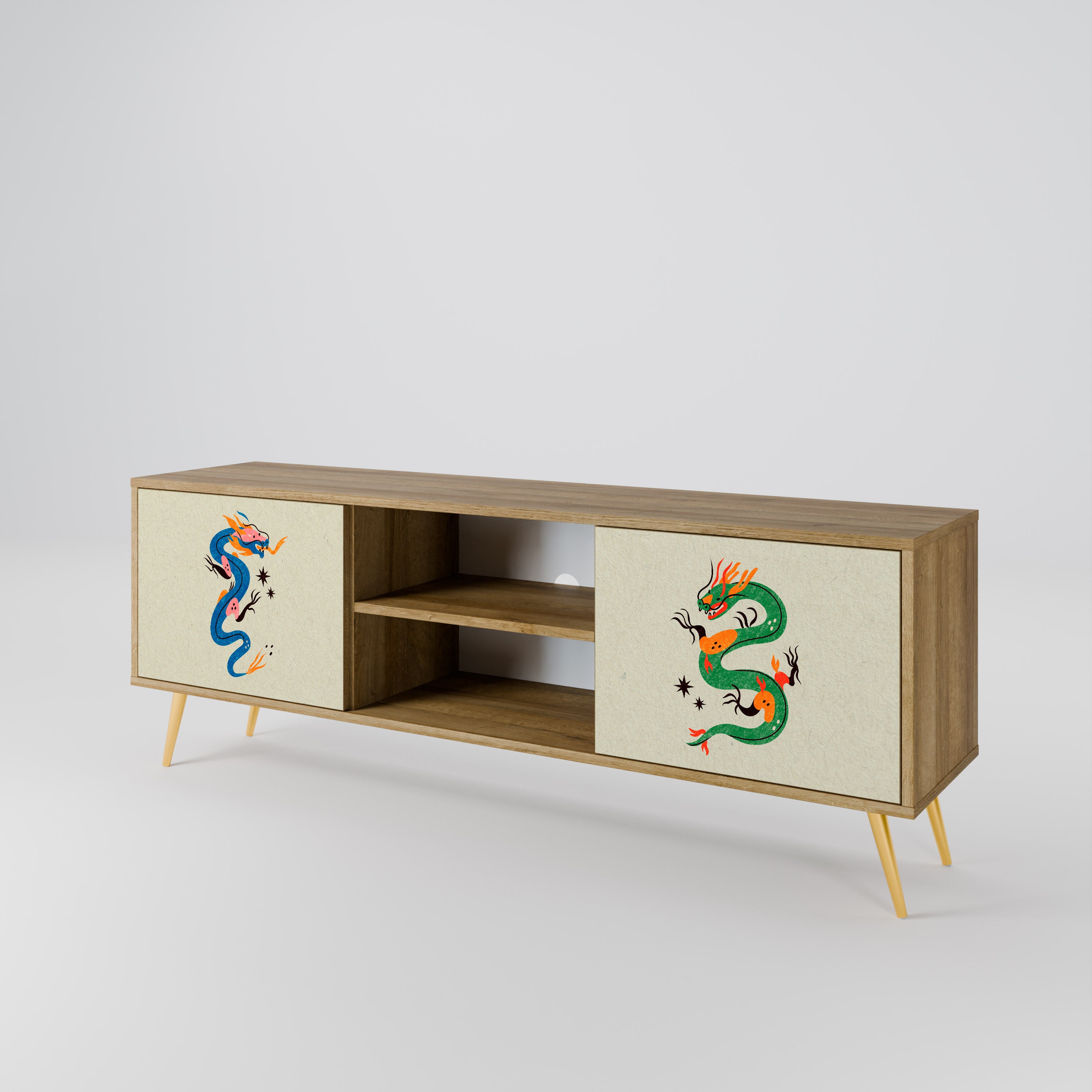 MYTHOLOGICAL CREATURES 2-Door TV Cabinet