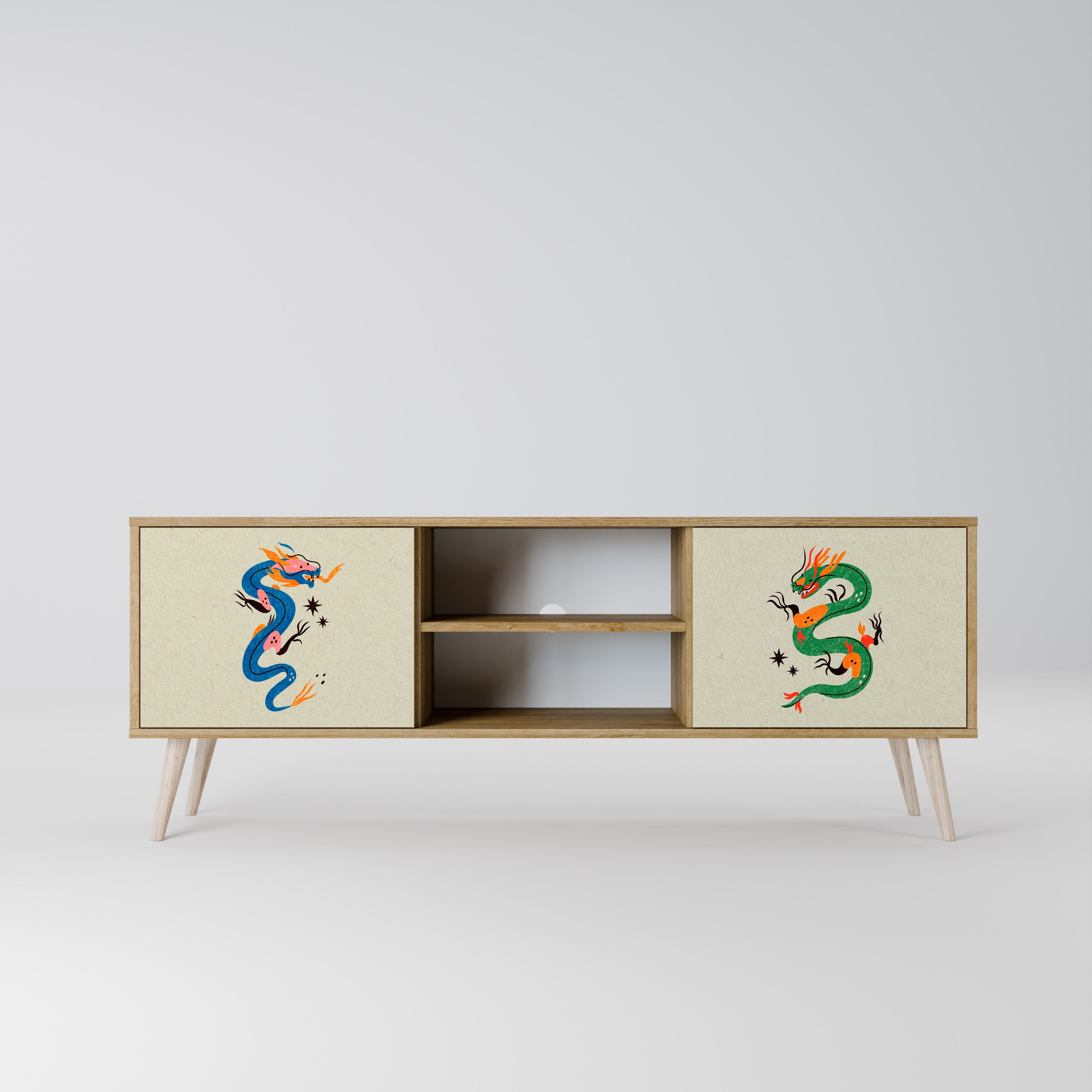 MYTHOLOGICAL CREATURES 2-Door TV Cabinet