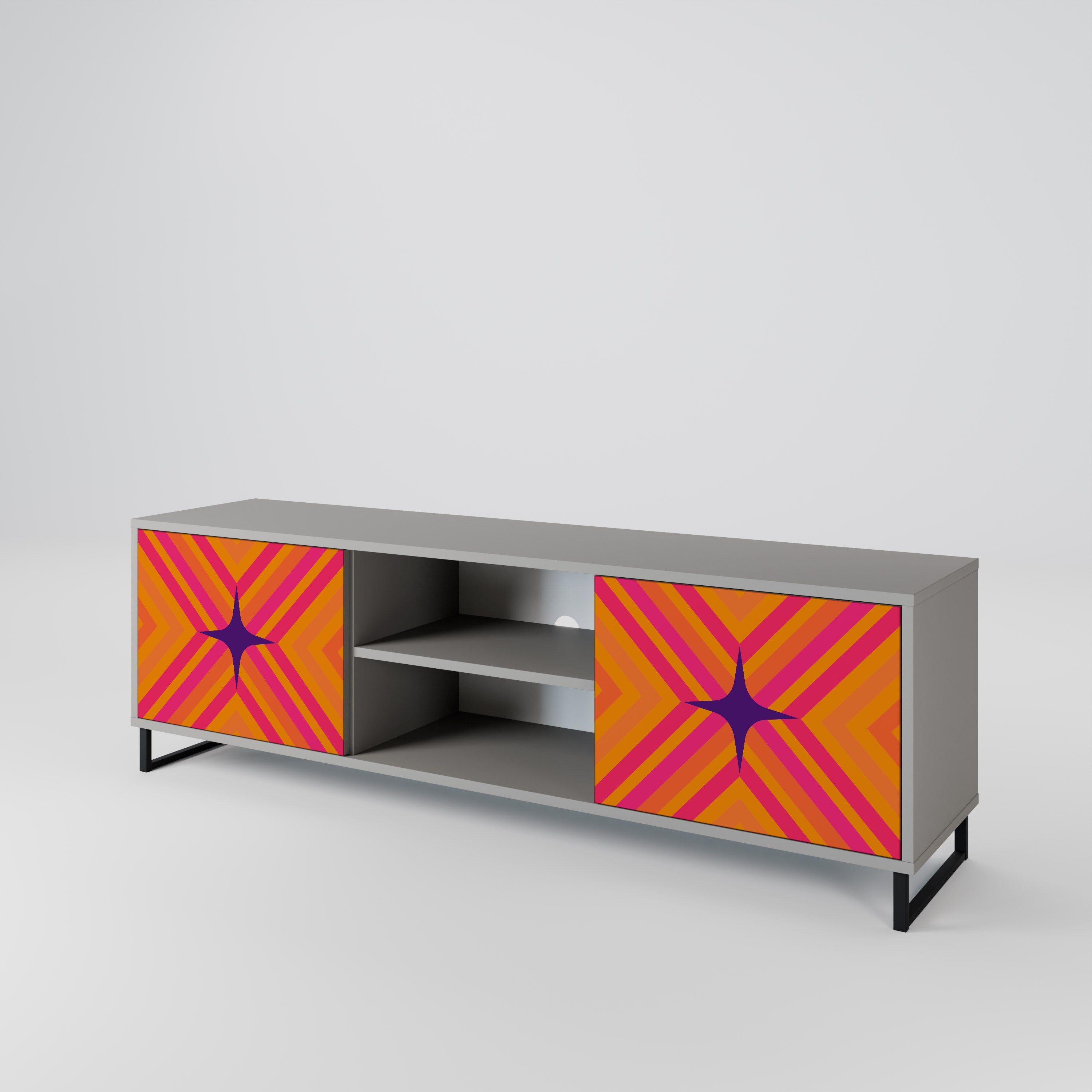 GEOMETRIC BRILLIANCE 2-Door TV Cabinet