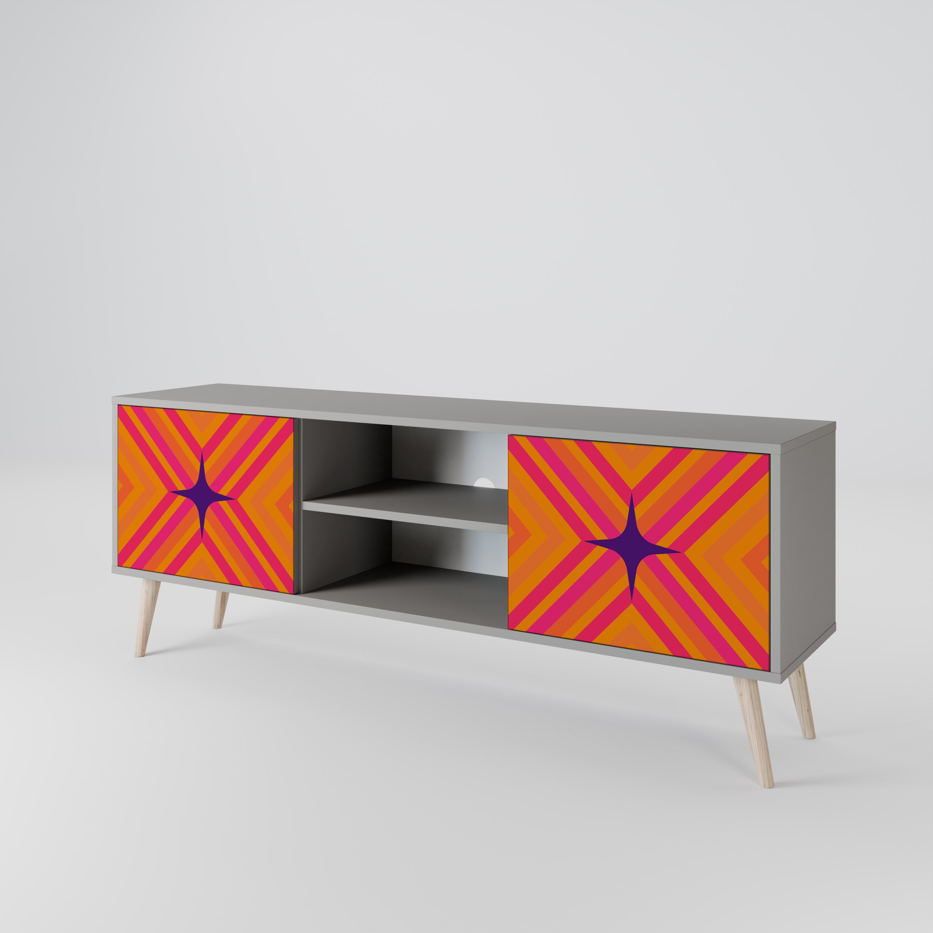 GEOMETRIC BRILLIANCE 2-Door TV Cabinet