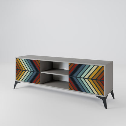 INDIGENOUS ZIGZAG Dvoudveřový TV stolek