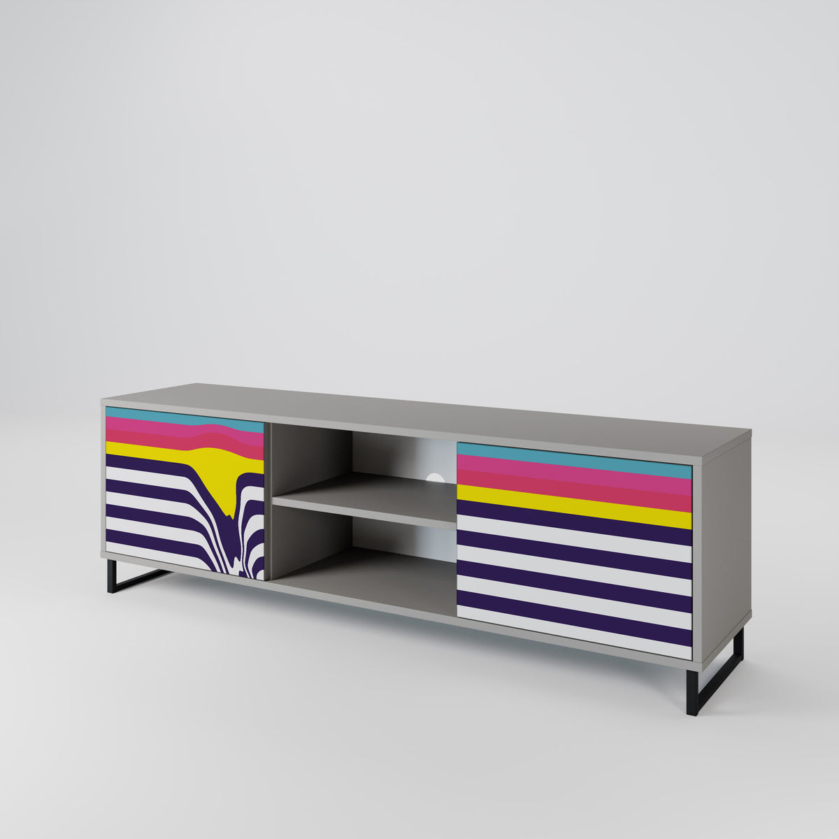 COLORFUL DIVERSION Dvoudveřový TV stolek