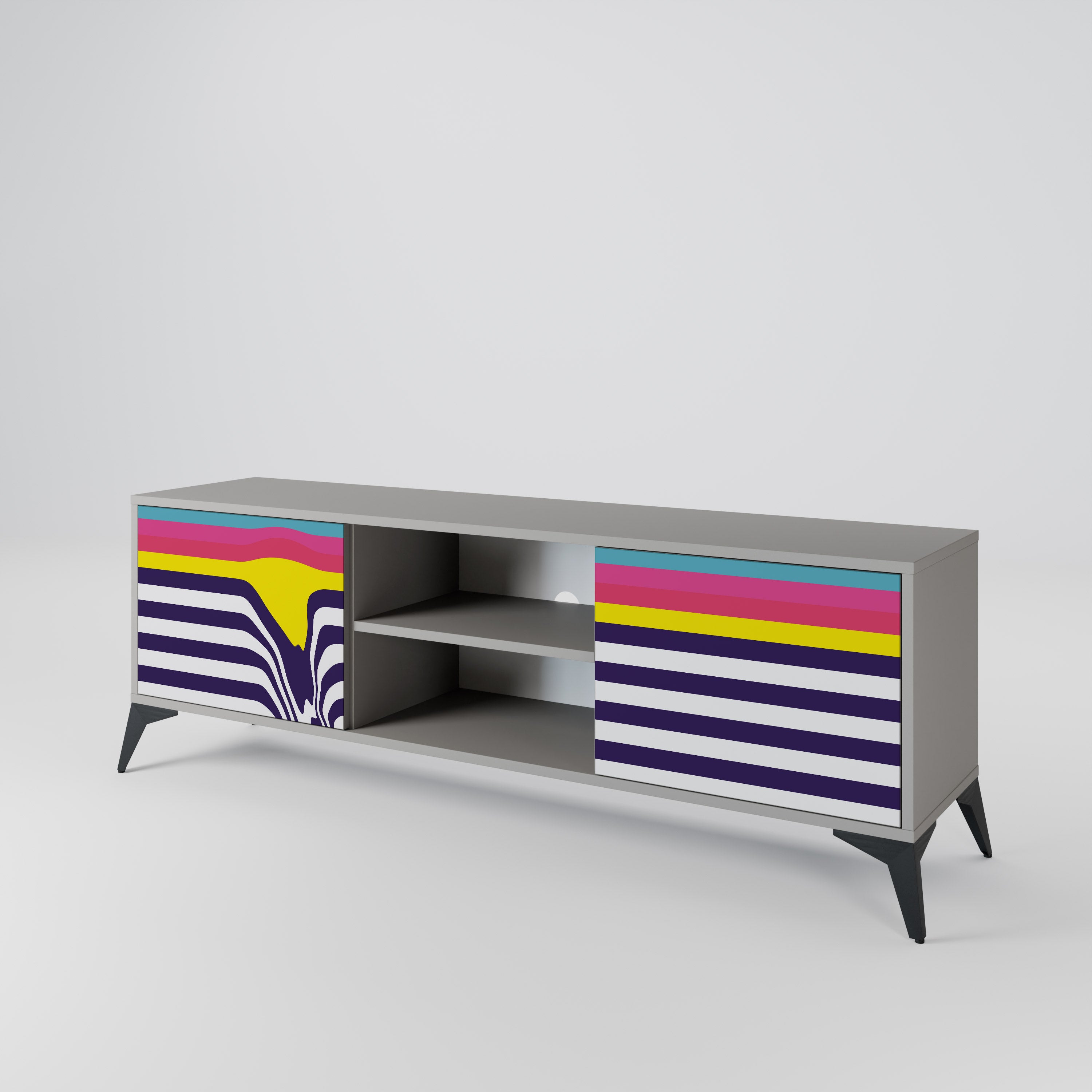 COLORFUL DIVERSION 2-Door TV Cabinet