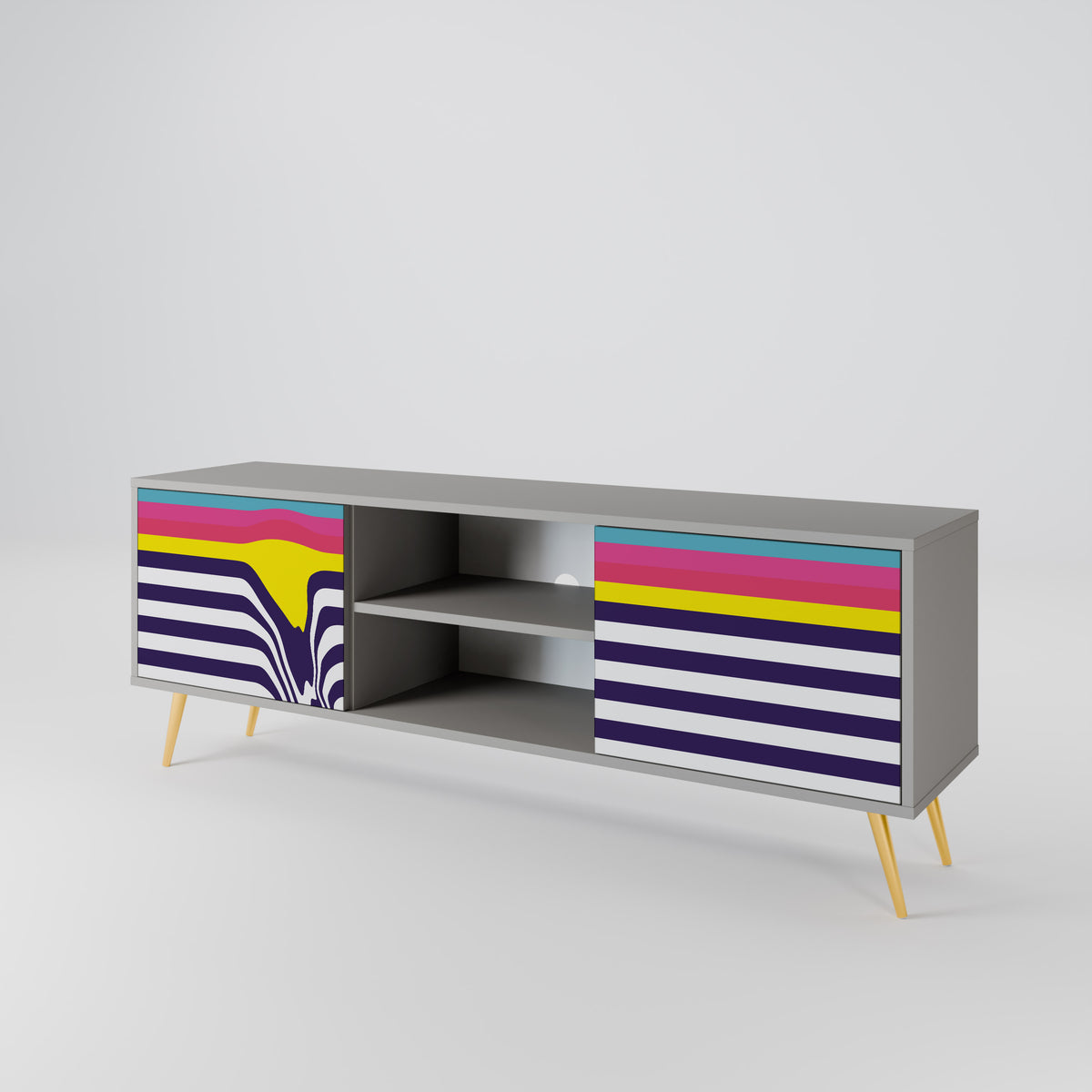 COLORFUL DIVERSION Dvoudveřový TV stolek
