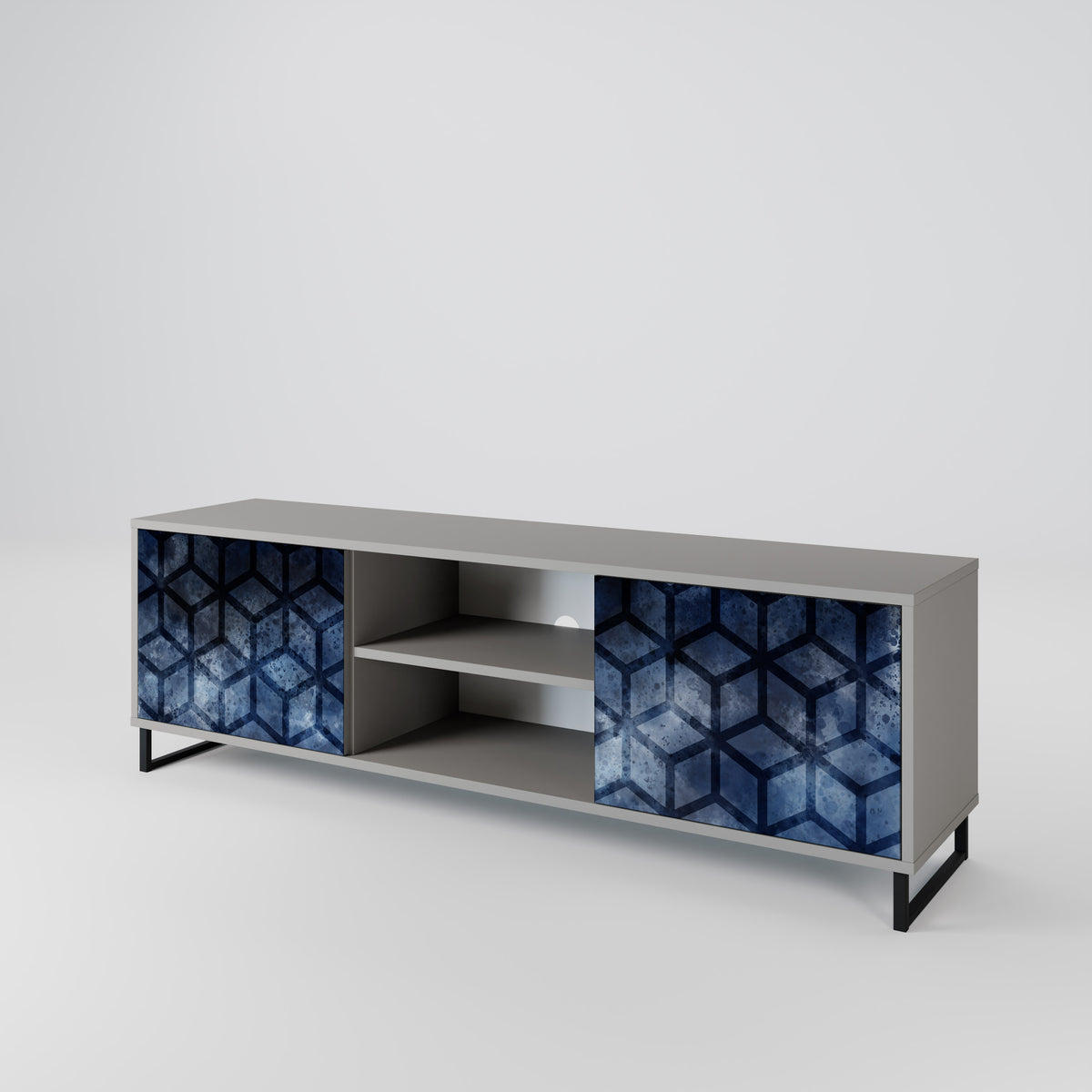 CUBIC MIST Dvoudveřový TV stolek