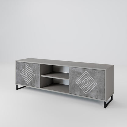 POLYGONAL ARTISTRY Dvoudveřový TV stolek