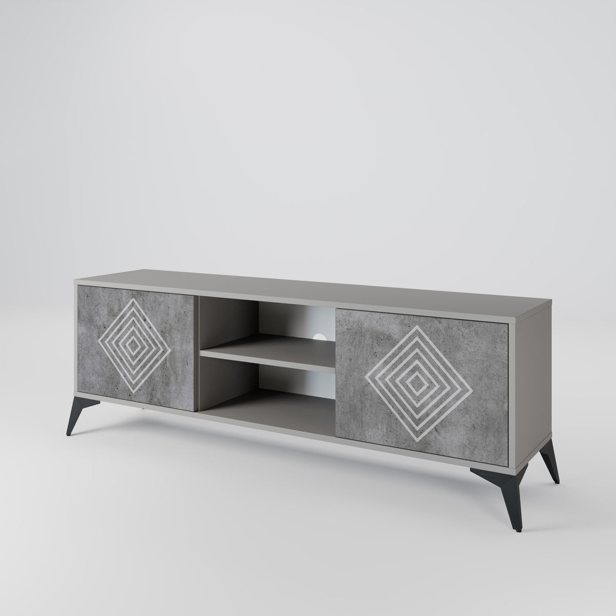 POLYGONAL ARTISTRY Dvoudveřový TV stolek