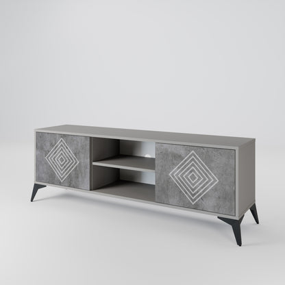 POLYGONAL ARTISTRY Dvoudveřový TV stolek