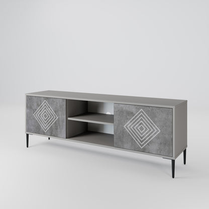POLYGONAL ARTISTRY Dvoudveřový TV stolek