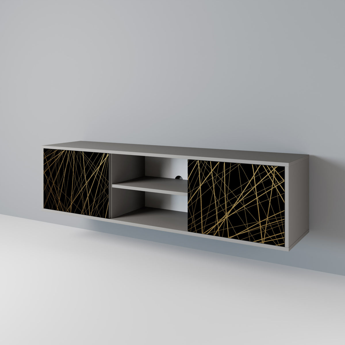 BRIGHT MESH Dvoudveřový TV stolek