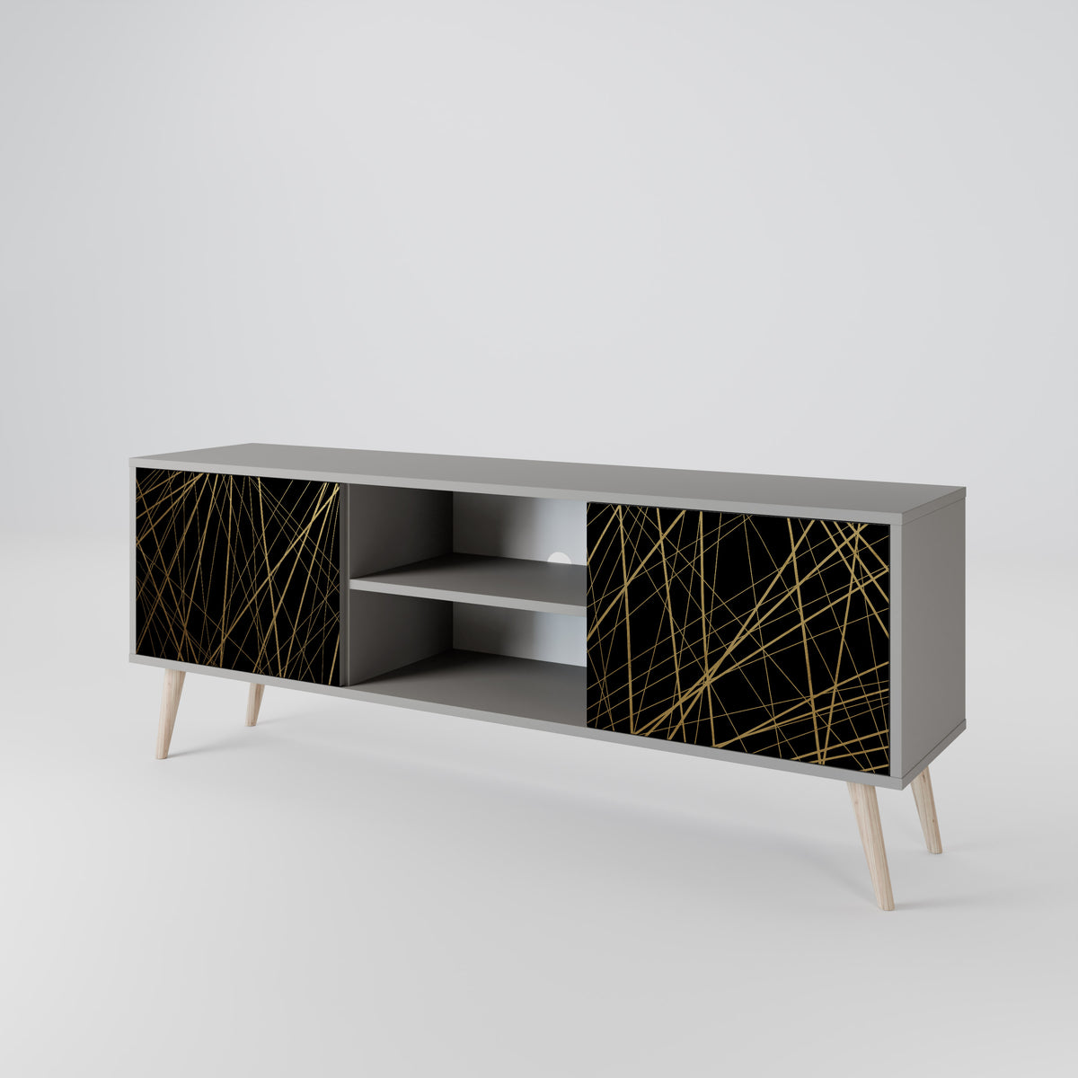 BRIGHT MESH Dvoudveřový TV stolek