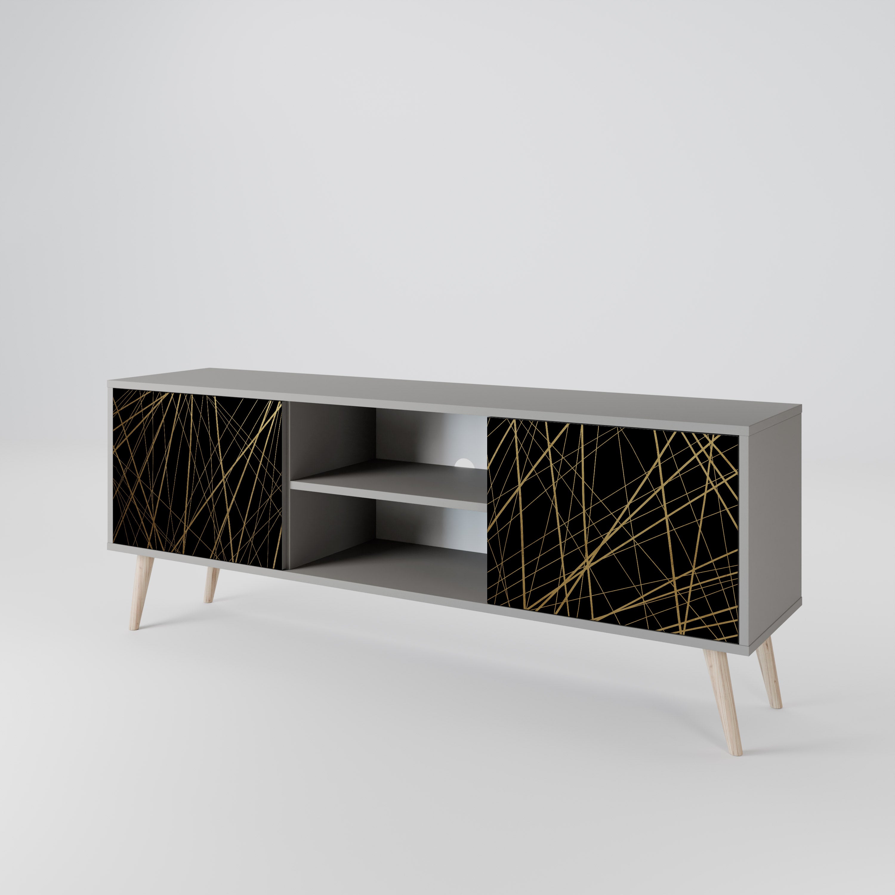 BRIGHT MESH Dvoudveřový TV stolek