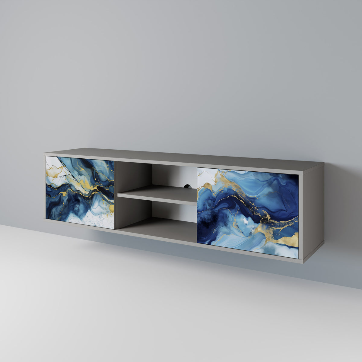 INKY MARBLE Dvoudveřový TV stolek