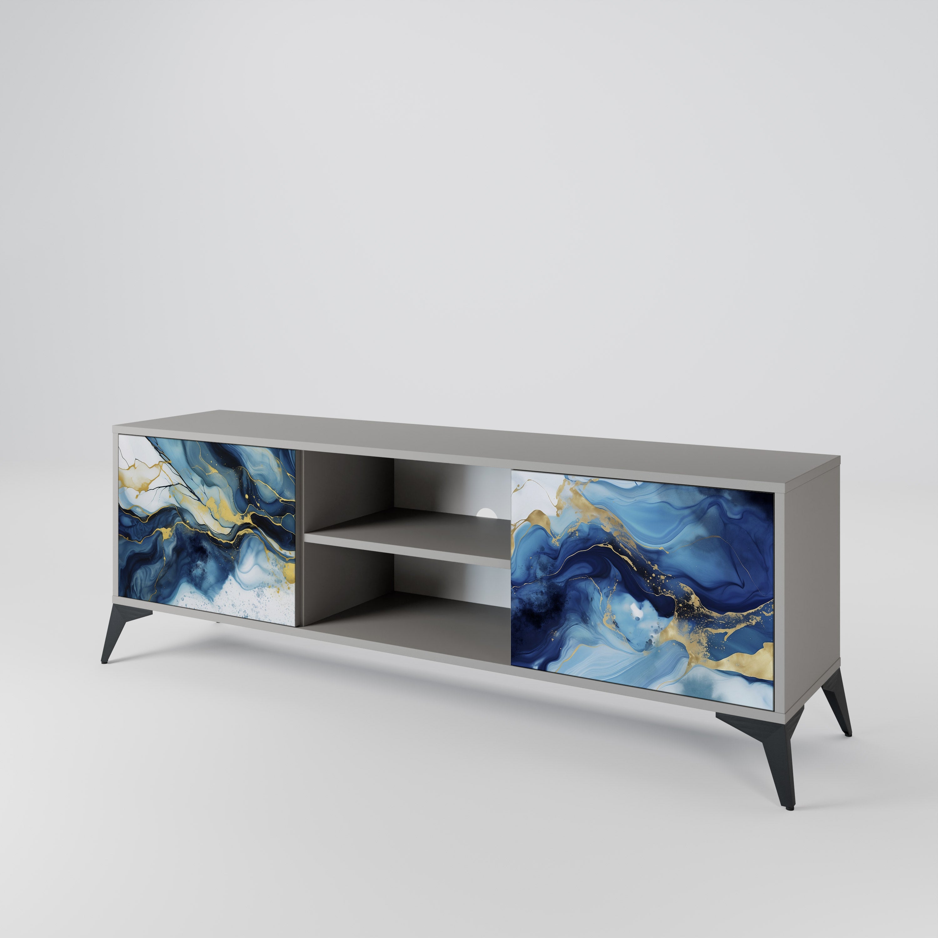 INKY MARBLE 2-Door TV Cabinet