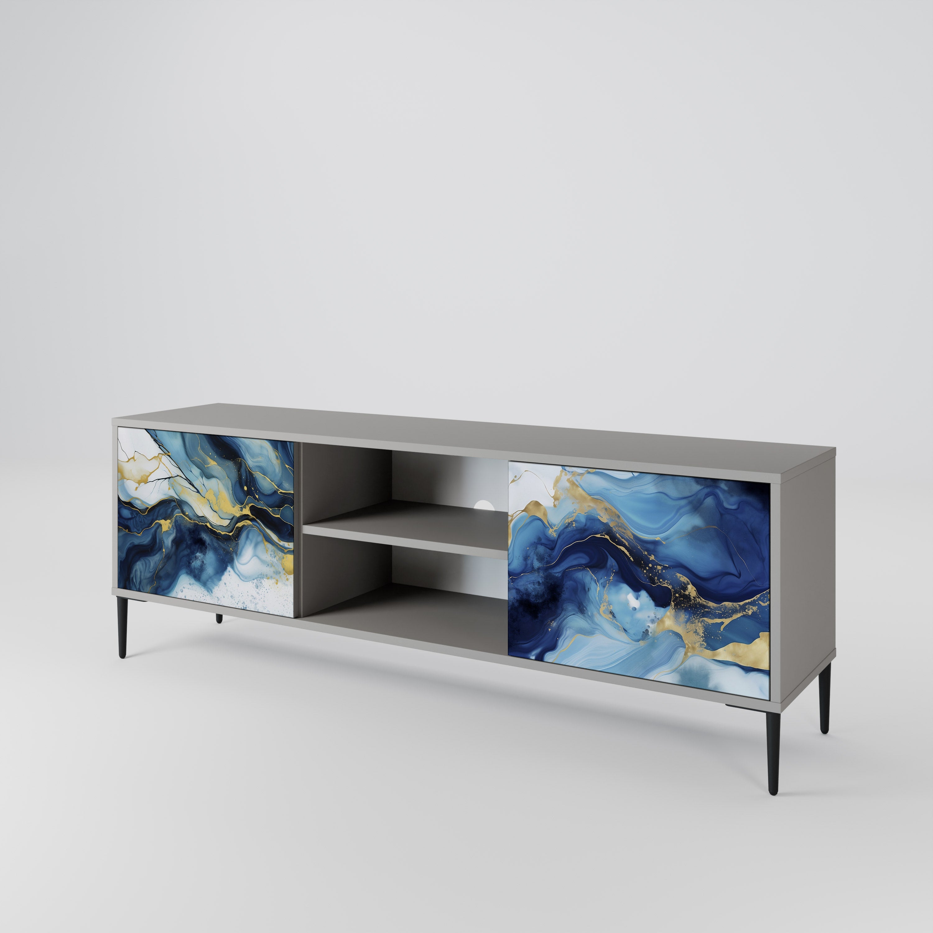 INKY MARBLE 2-Door TV Cabinet
