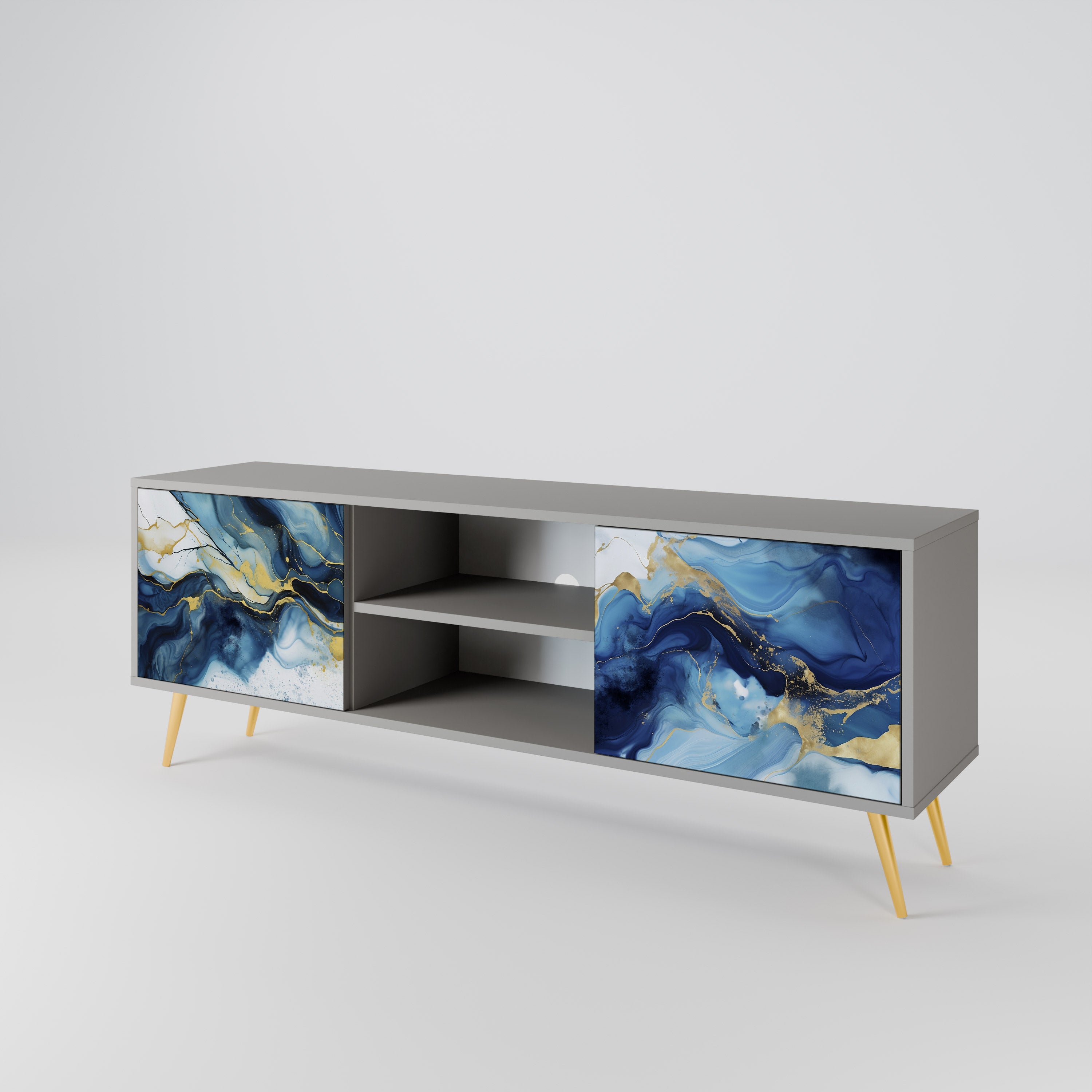 INKY MARBLE 2-Door TV Cabinet