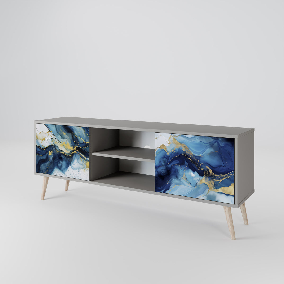 INKY MARBLE Dvoudveřový TV stolek