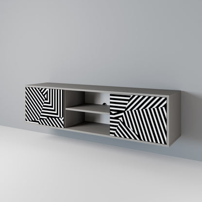 ILLUSIONARY LATTICE Dvoudveřový TV stolek