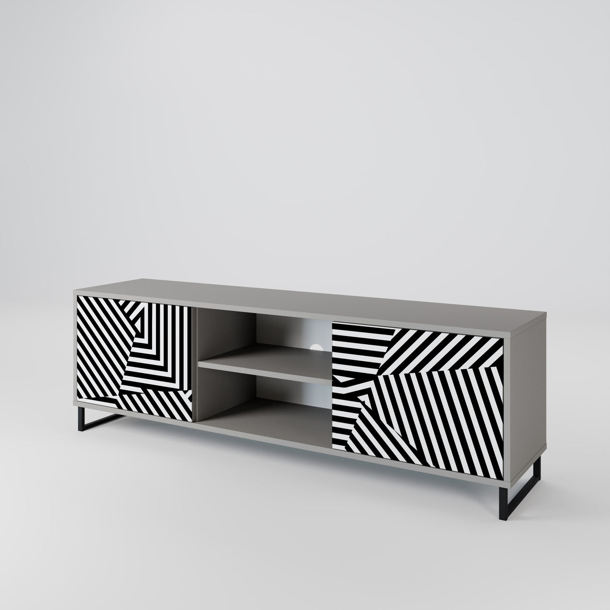 ILLUSIONARY LATTICE Dvoudveřový TV stolek