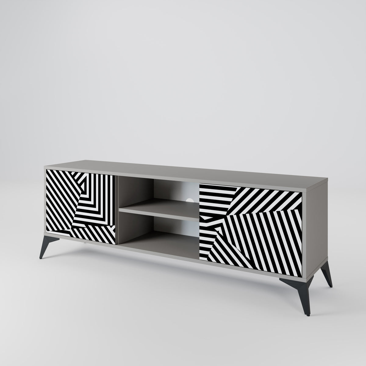 ILLUSIONARY LATTICE Dvoudveřový TV stolek