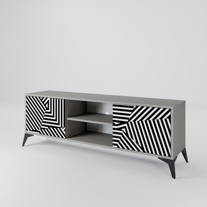 ILLUSIONARY LATTICE Dvoudveřový TV stolek