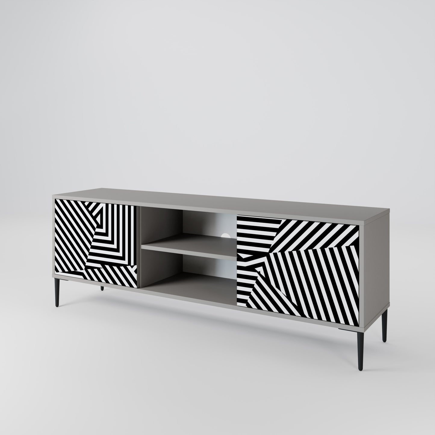 ILLUSIONARY LATTICE Dvoudveřový TV stolek