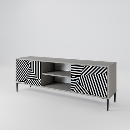 ILLUSIONARY LATTICE Dvoudveřový TV stolek