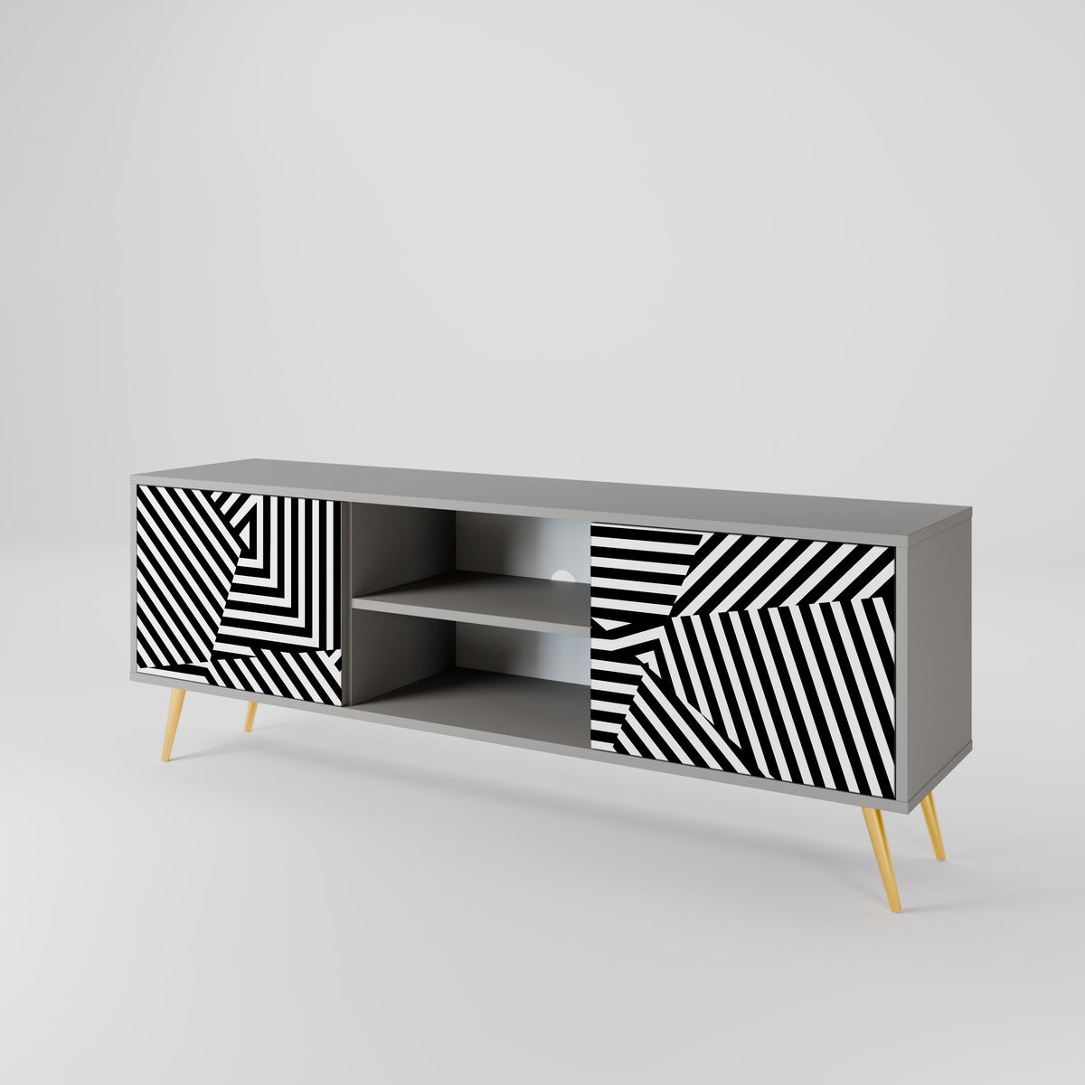 ILLUSIONARY LATTICE Dvoudveřový TV stolek